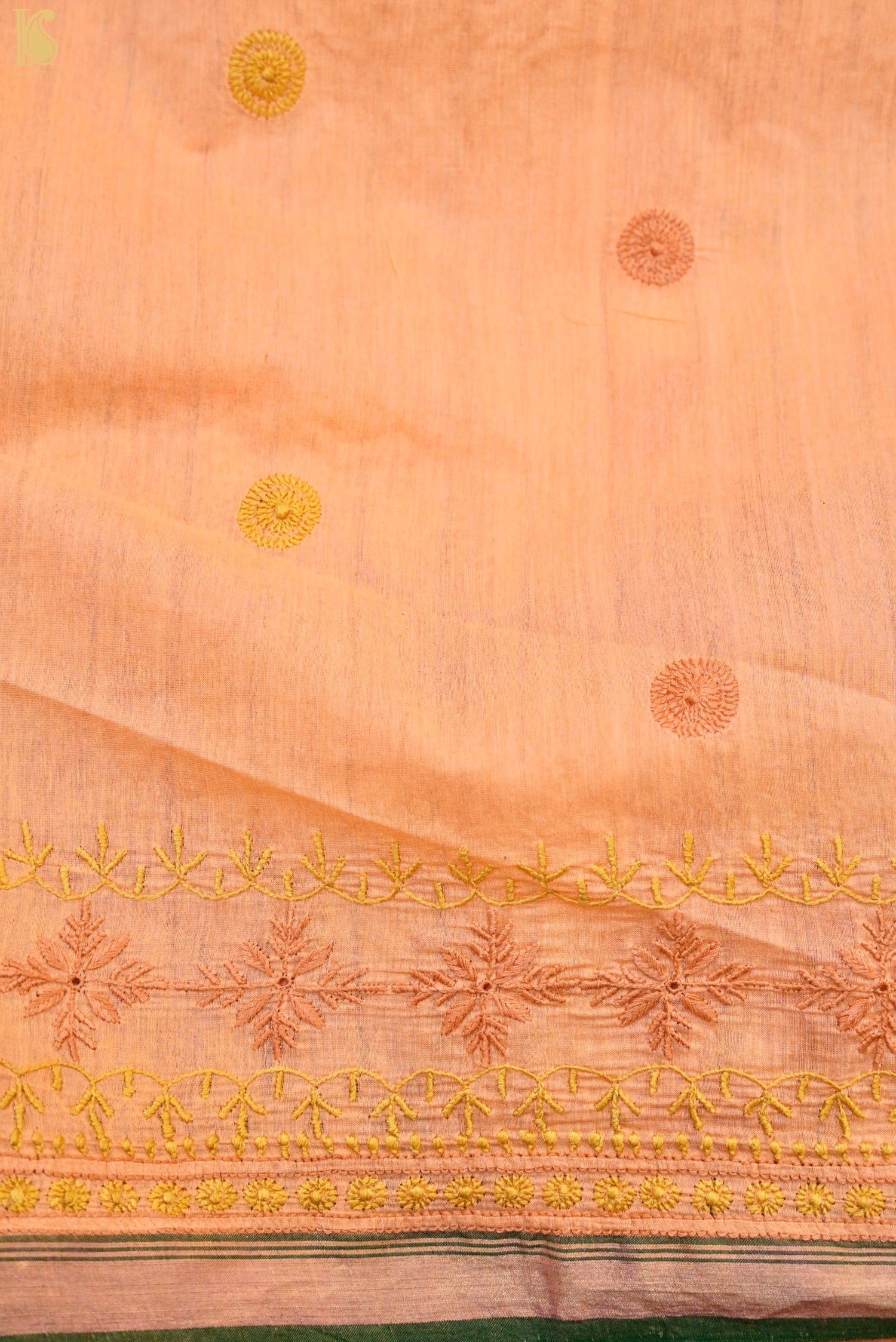 Chikankari Pure Chanderi Saree