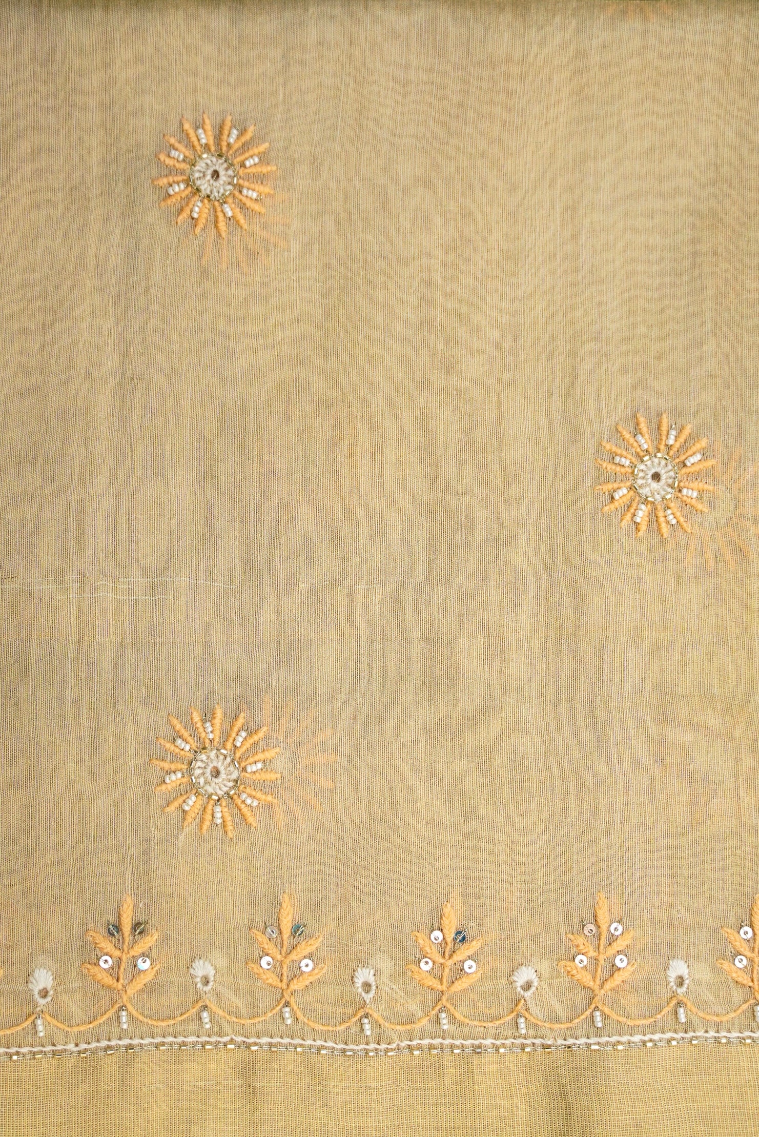 Chikankari Pure Tissue Chanderi Saree