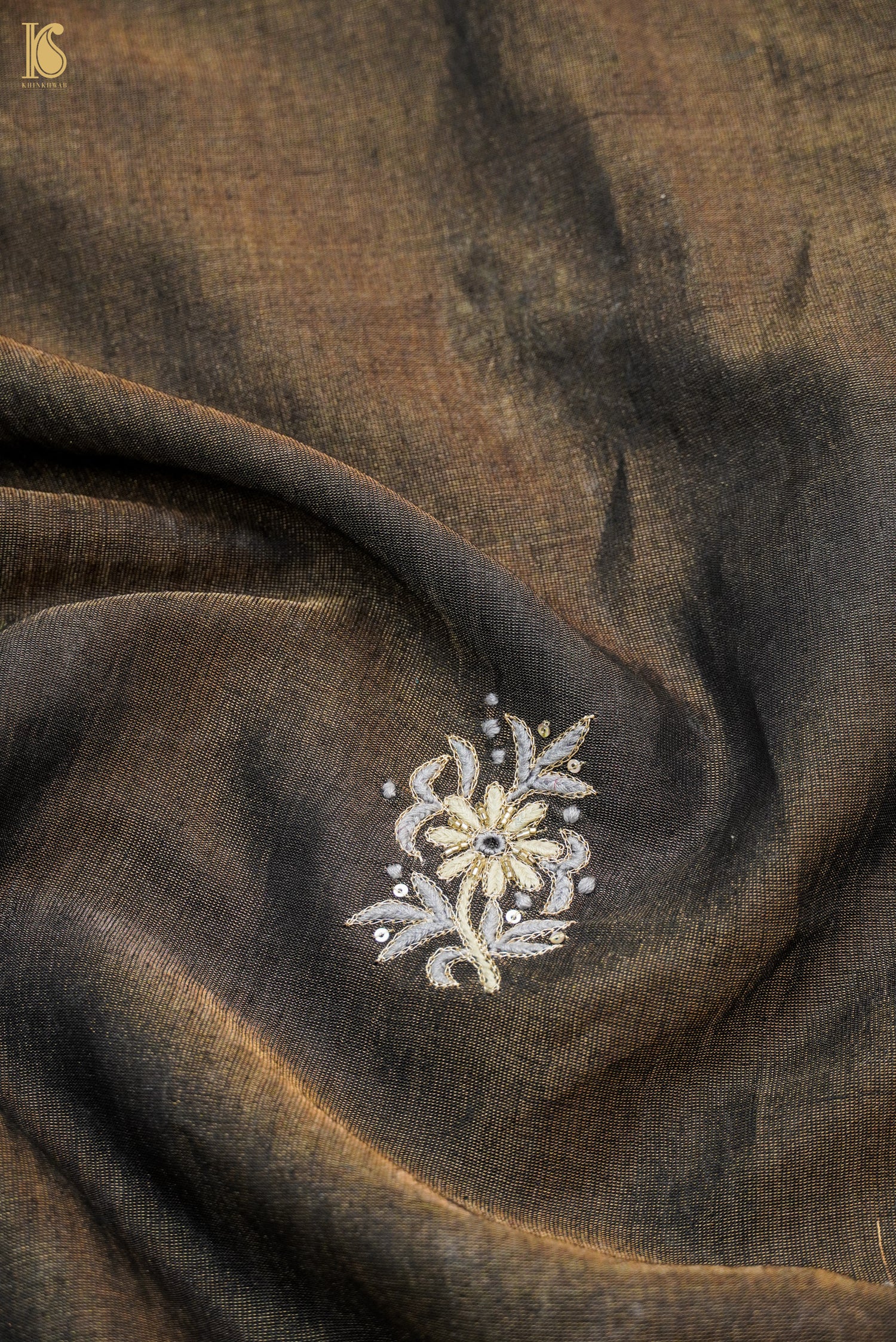 Chikankari Pure Tissue Chanderi Saree