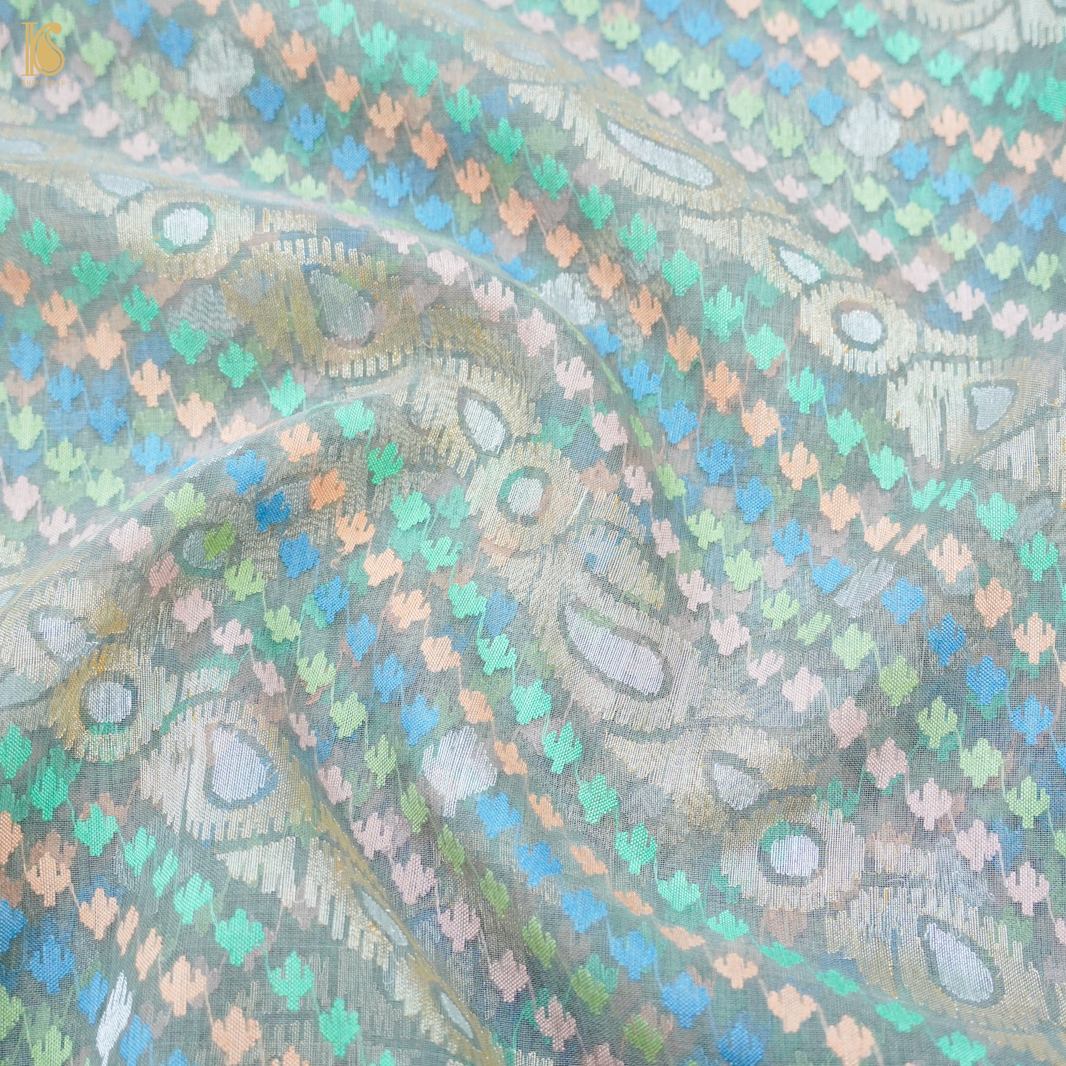 Handloom Banarasi Real Siver Zari Cotton Saree