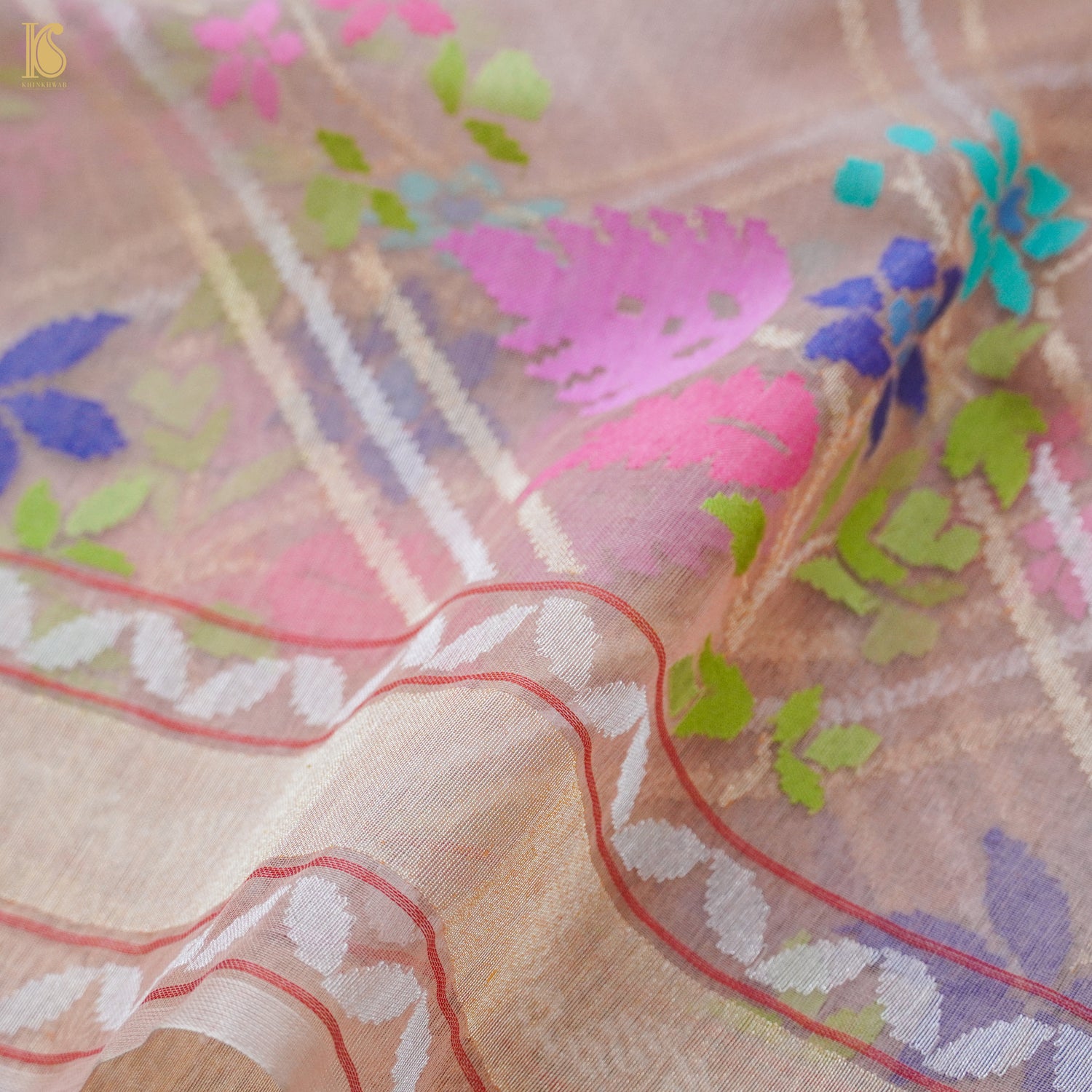 Handloom Banarasi Real Silver Zari Cotton Saree