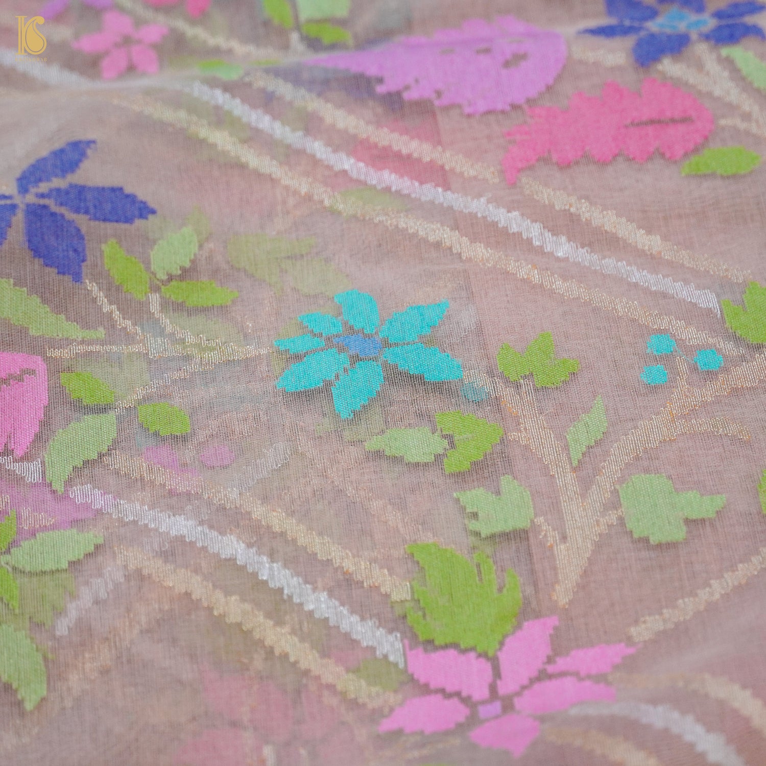 Handloom Banarasi Real Silver Zari Cotton Saree