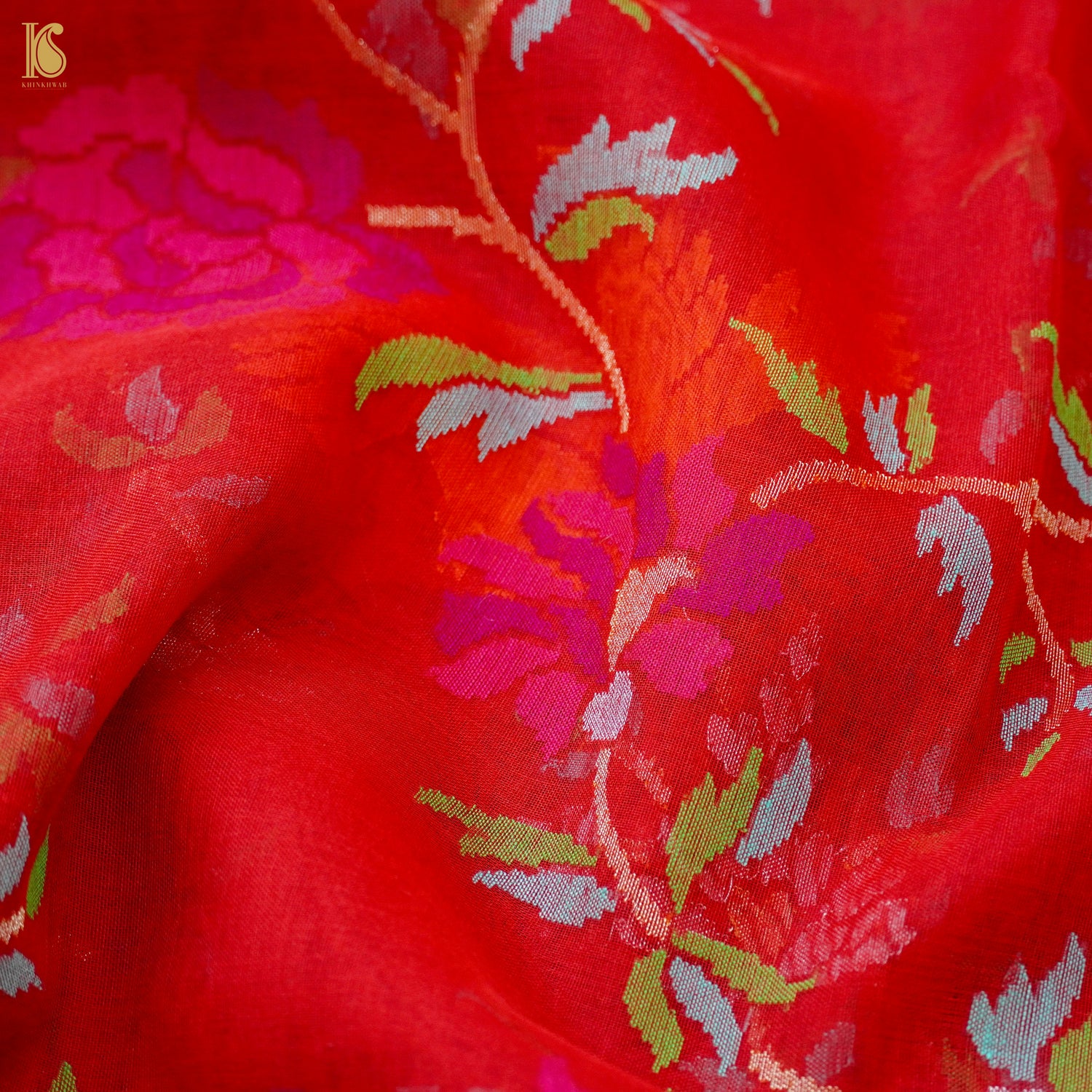 Handloom Banarasi Real Silver Zari Rakhatmbari Cotton Saree
