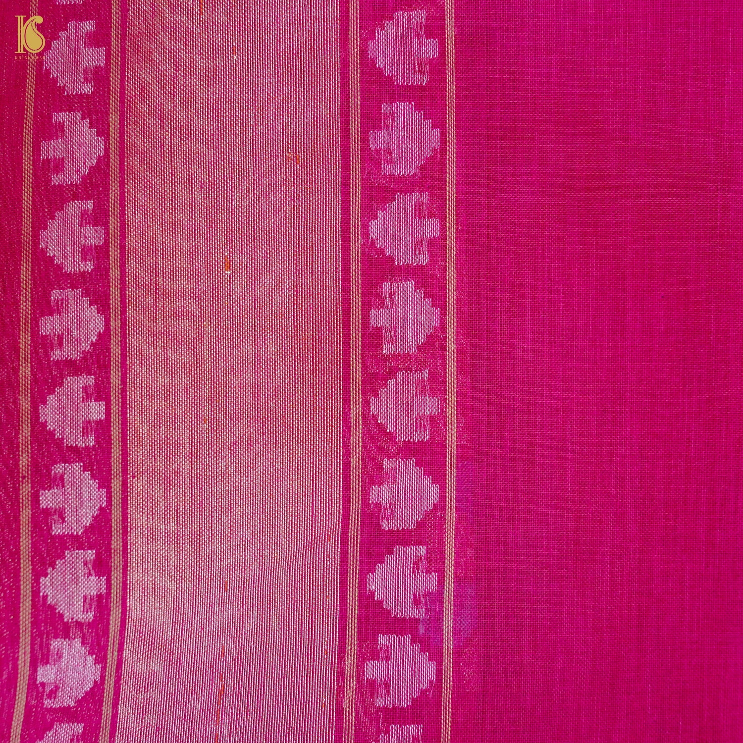 Handloom Banarasi Real Silver Zari Cotton Saree