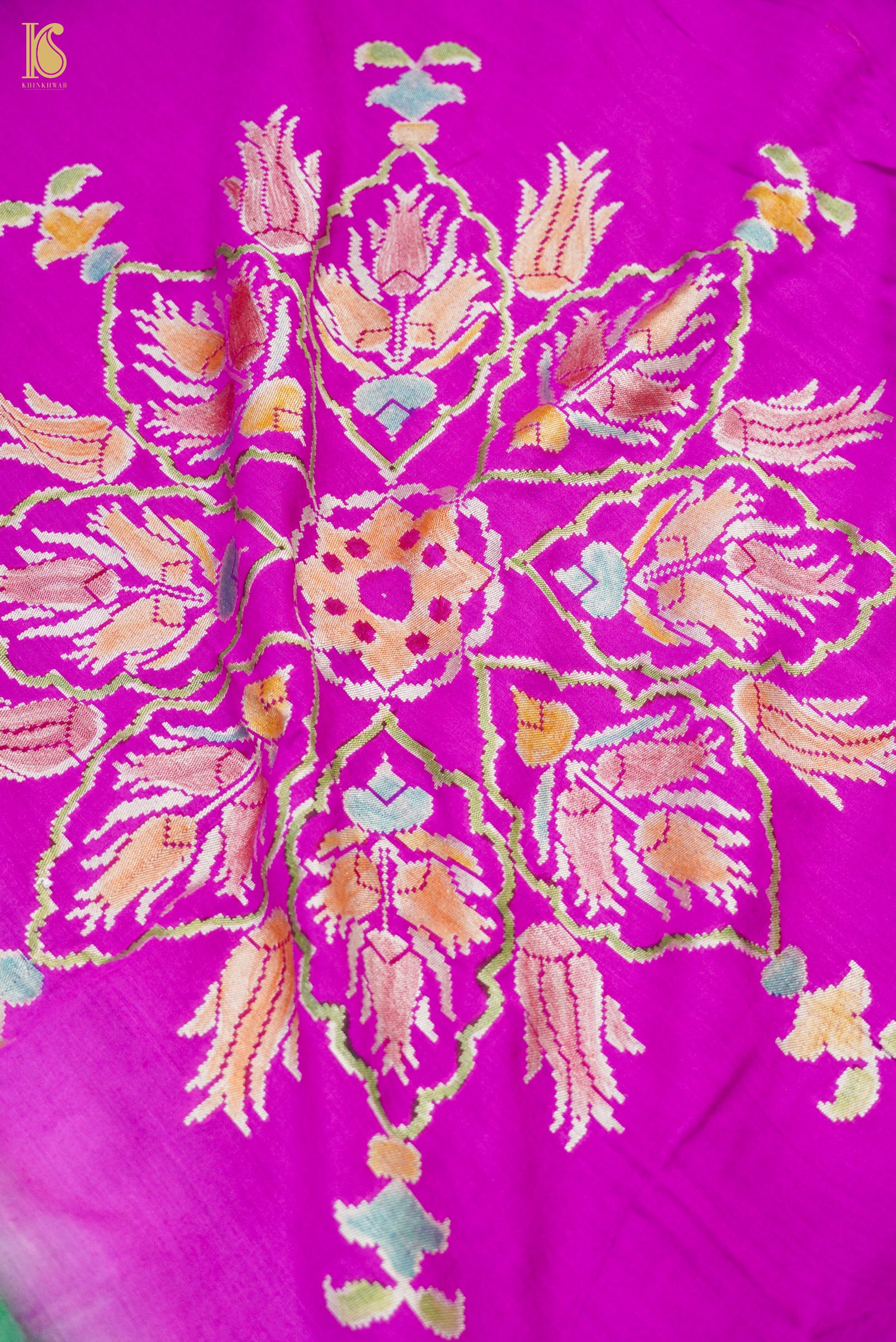 Tussar Georgette Handloom Banarasi Turkish Saree