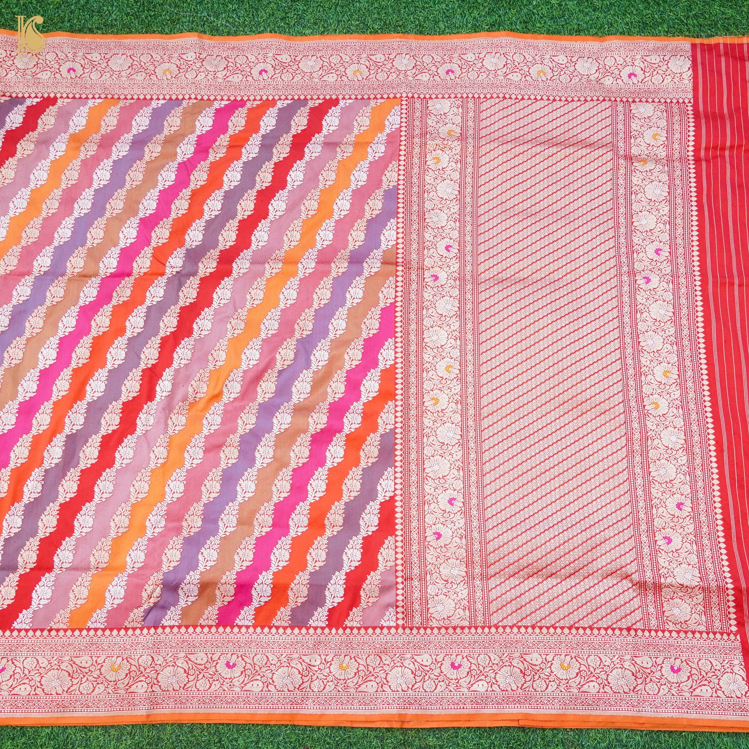 Handloom Banarasi Rangkat Silk Saree