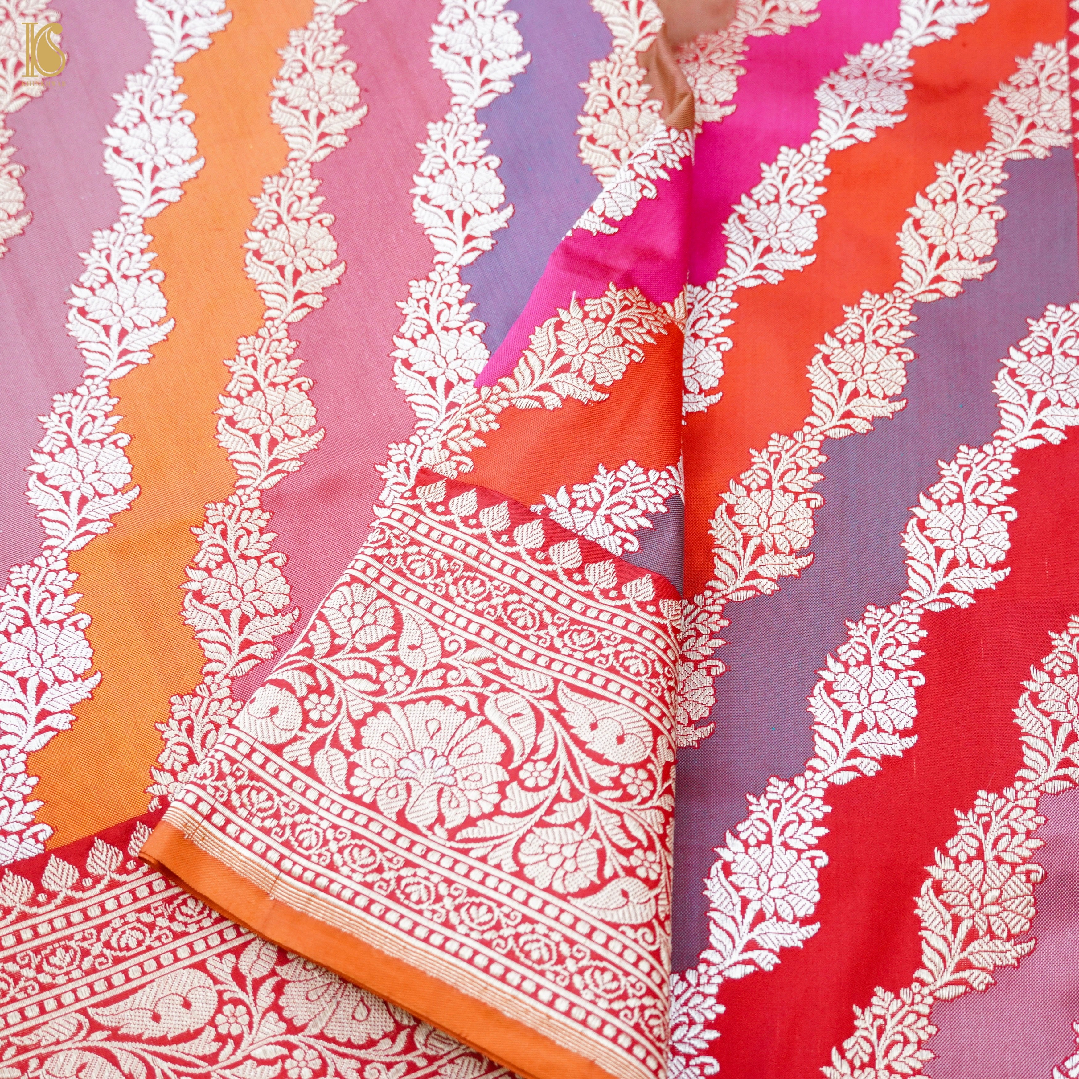 Handloom Banarasi Rangkat Silk Saree