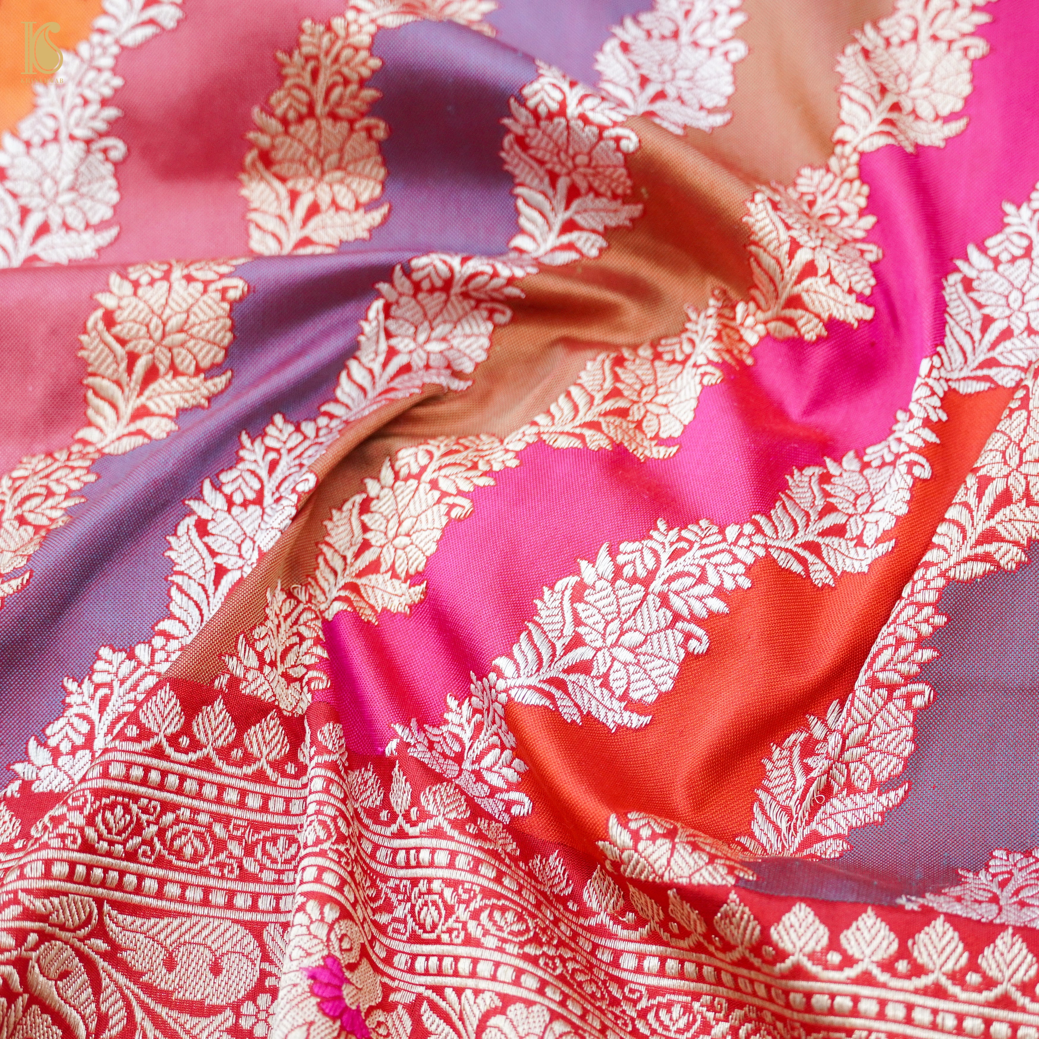 Handloom Banarasi Rangkat Silk Saree