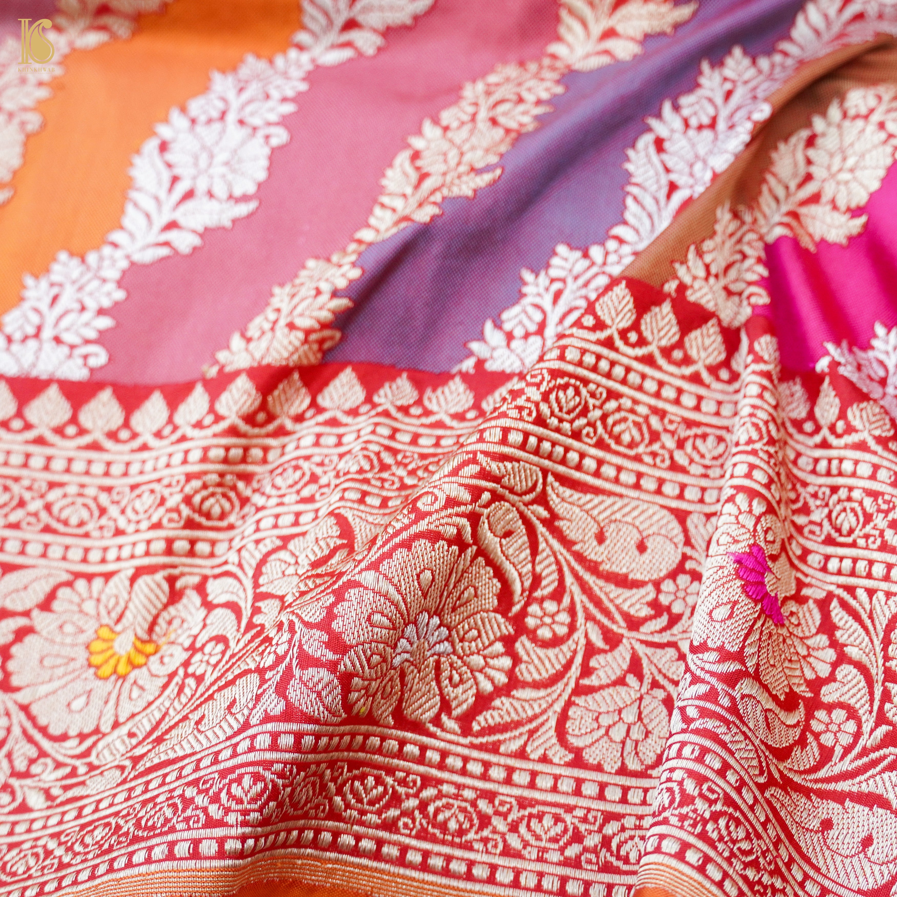 Handloom Banarasi Rangkat Silk Saree