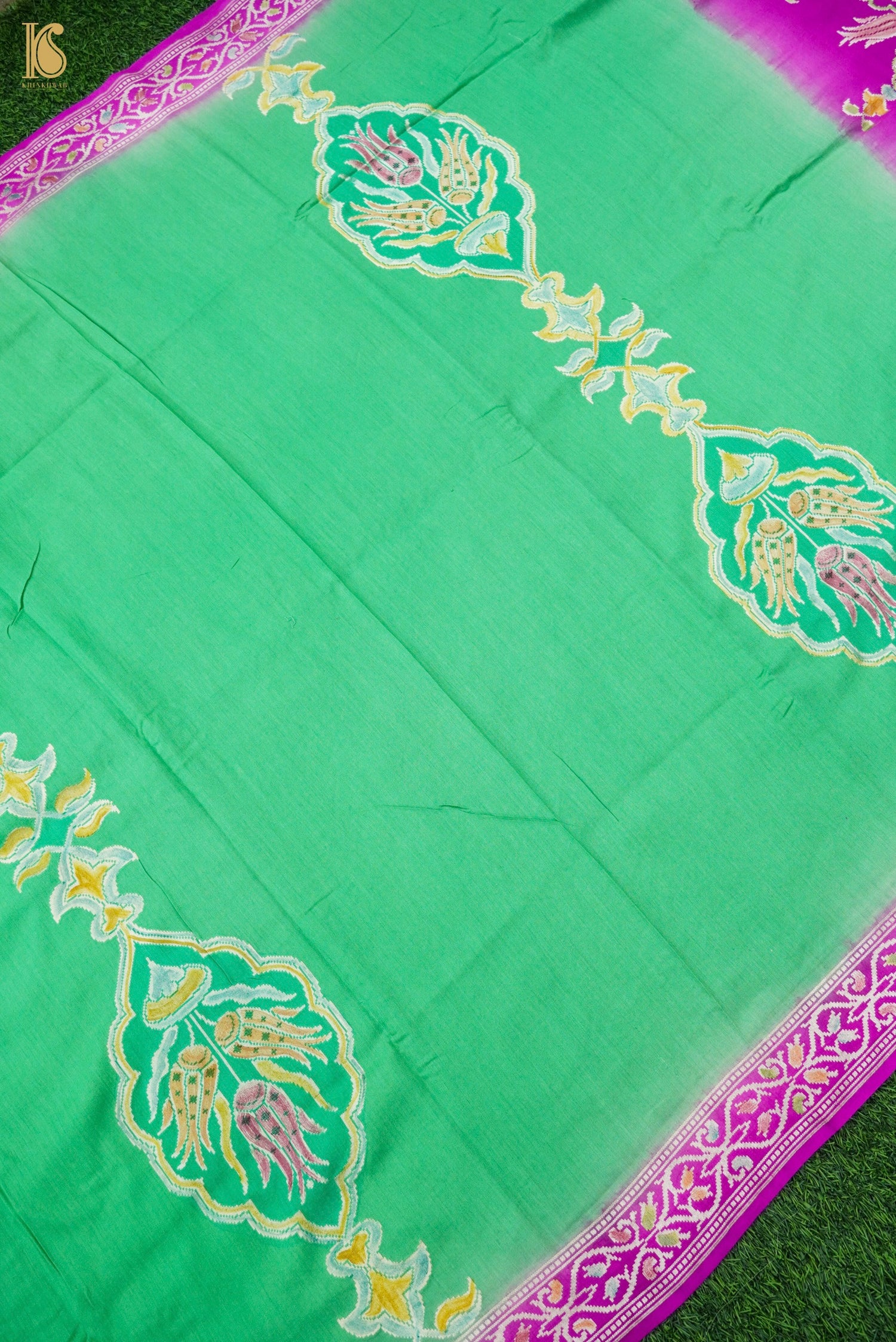 Tussar Georgette Handloom Banarasi Turkish Saree