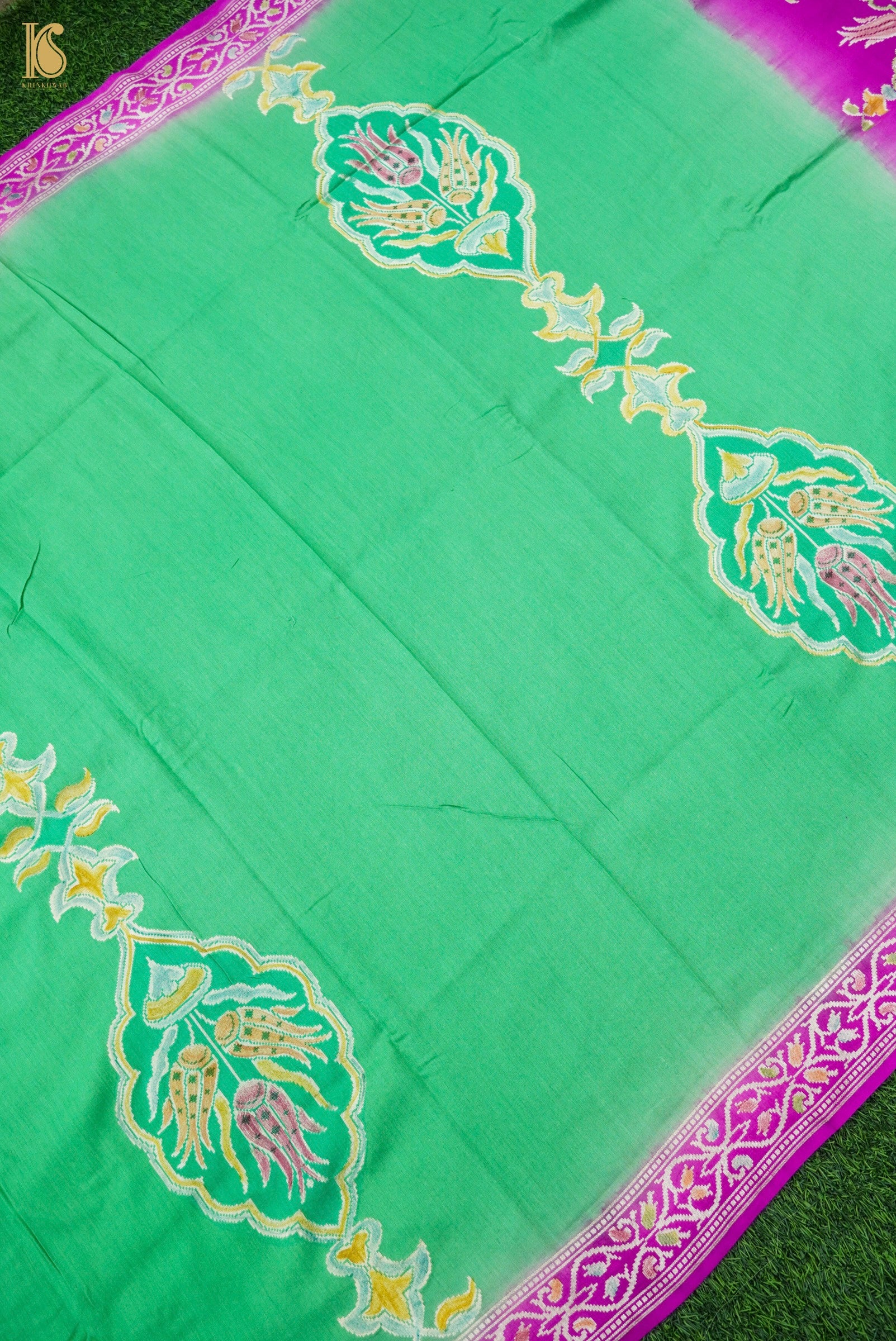 Tussar Georgette Handloom Banarasi Turkish Saree