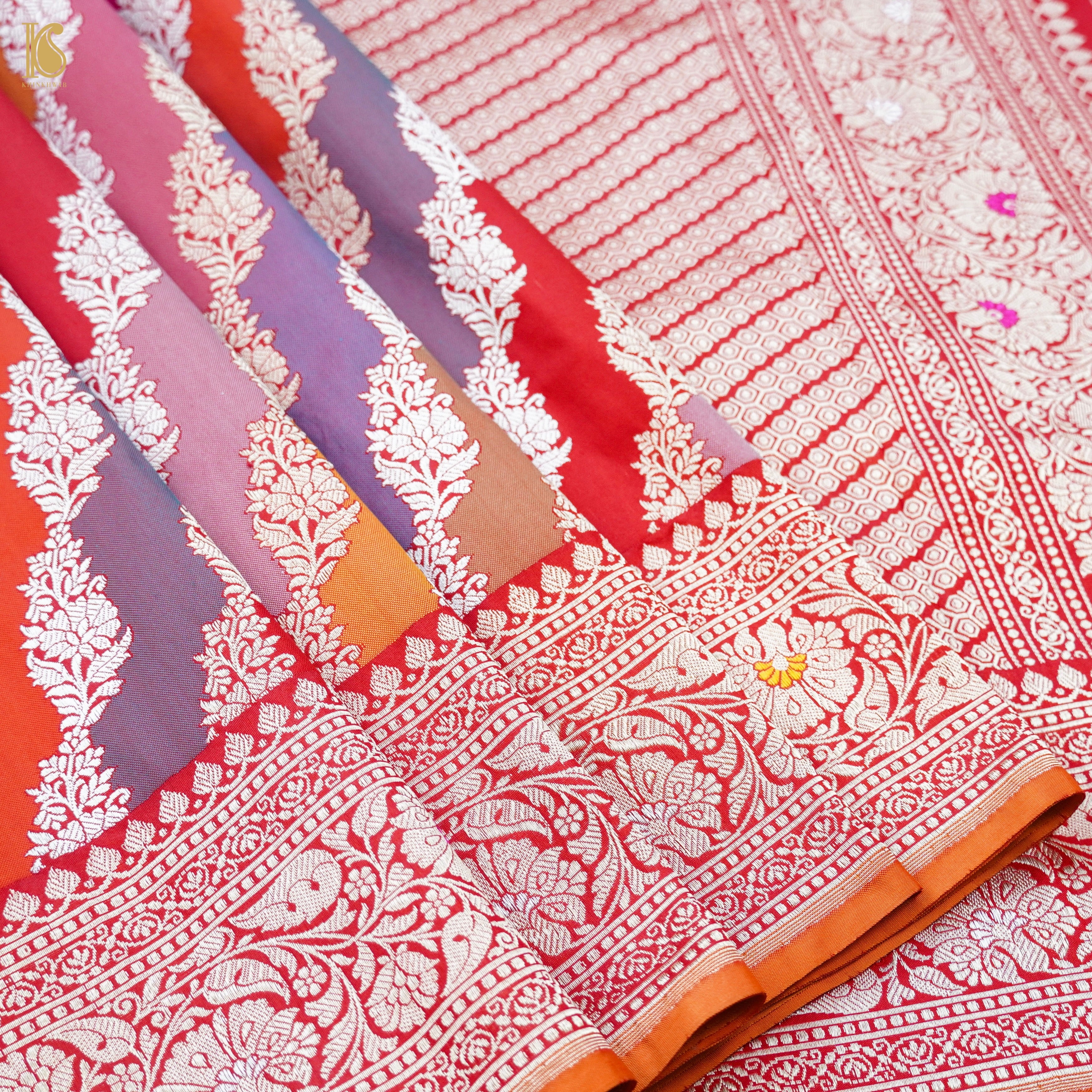 Handloom Banarasi Rangkat Silk Saree