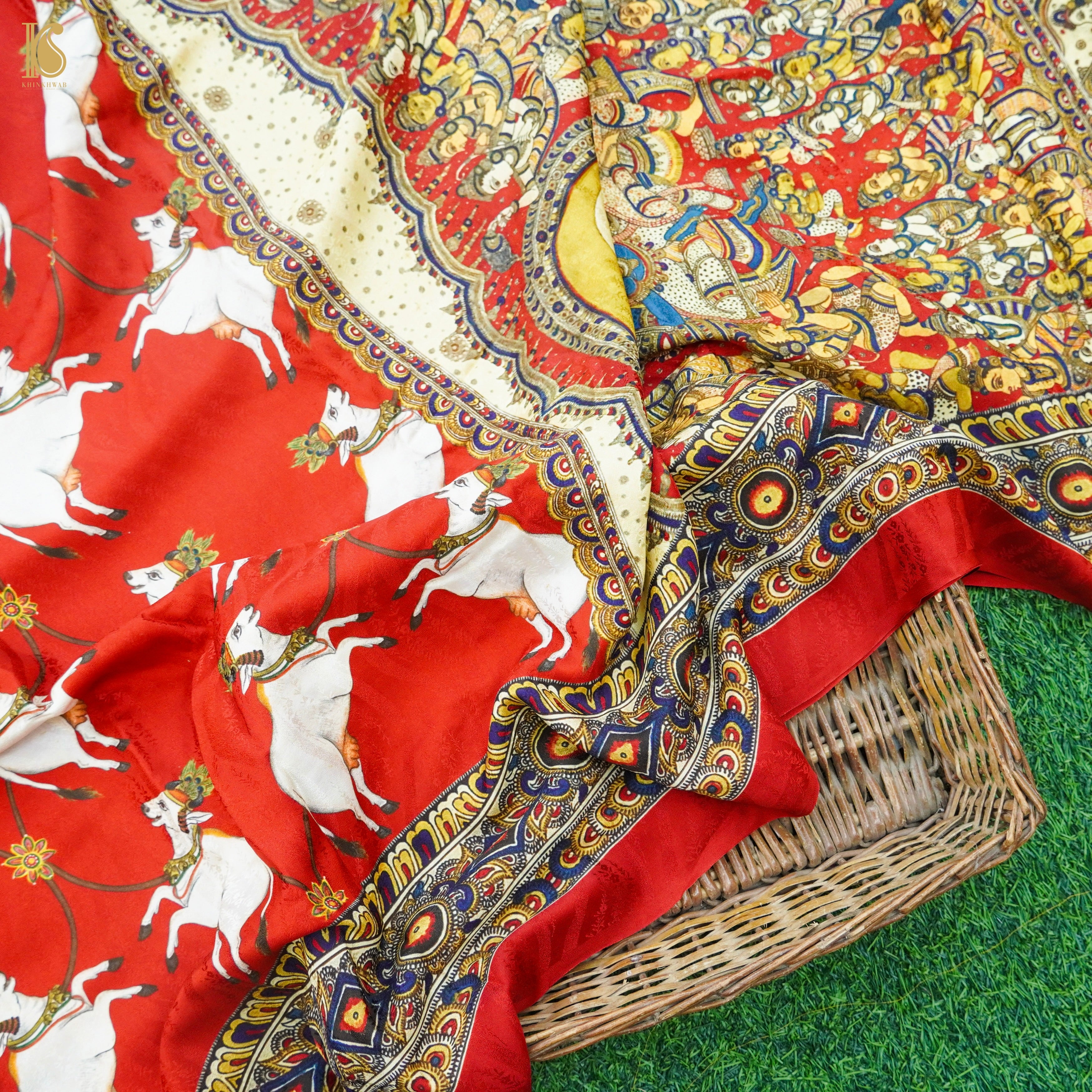 Crepe Silk Pichwai Print Saree