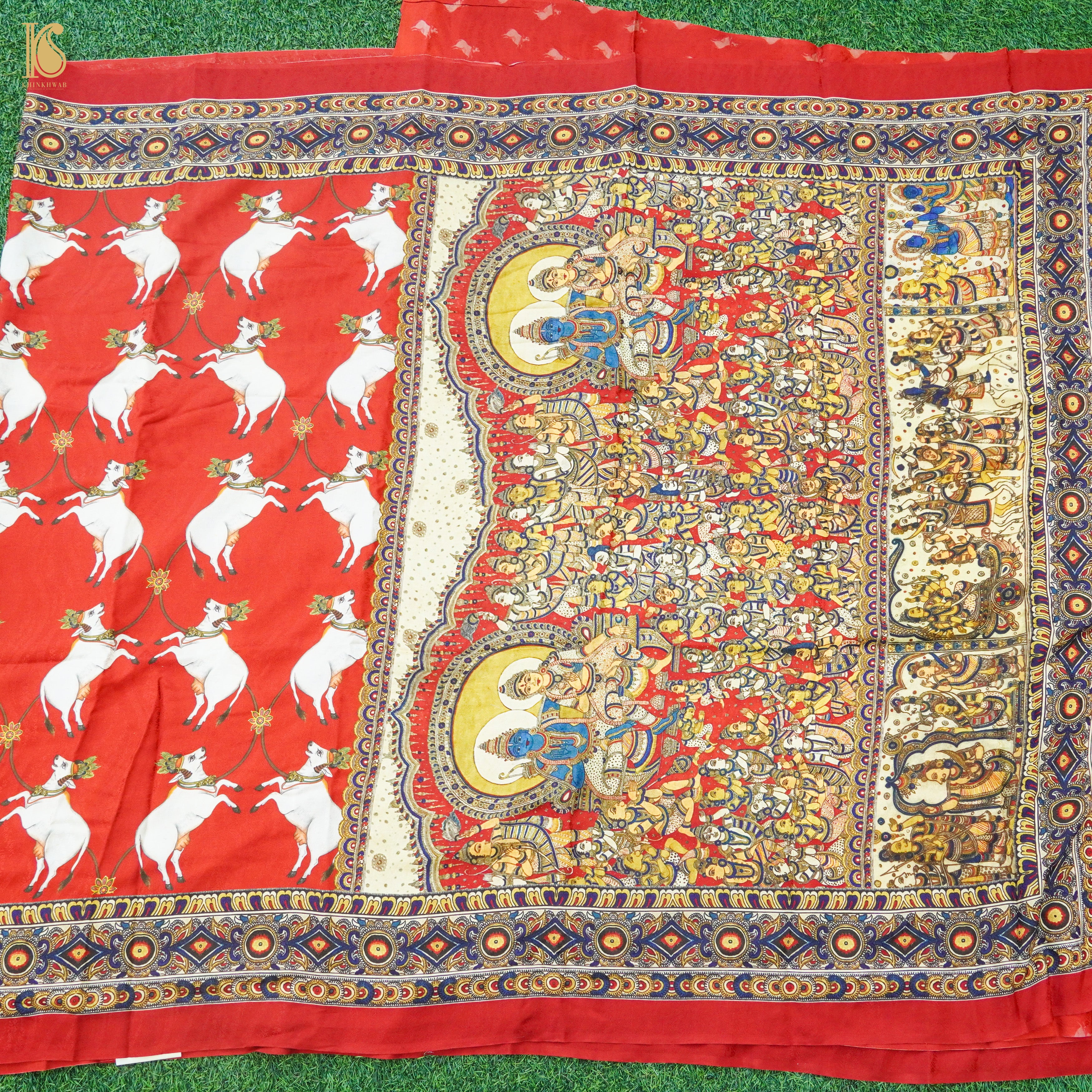 Crepe Silk Pichwai Print Saree