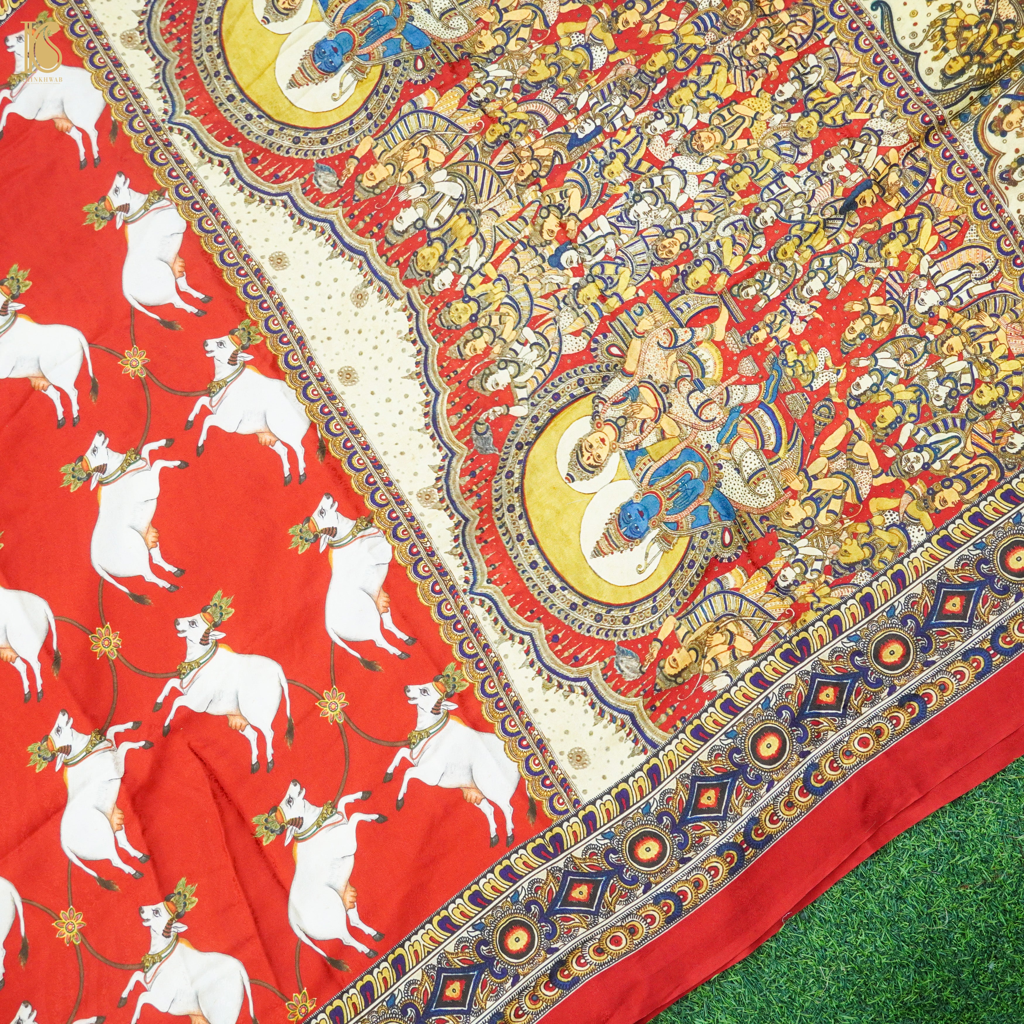 Crepe Silk Pichwai Print Saree