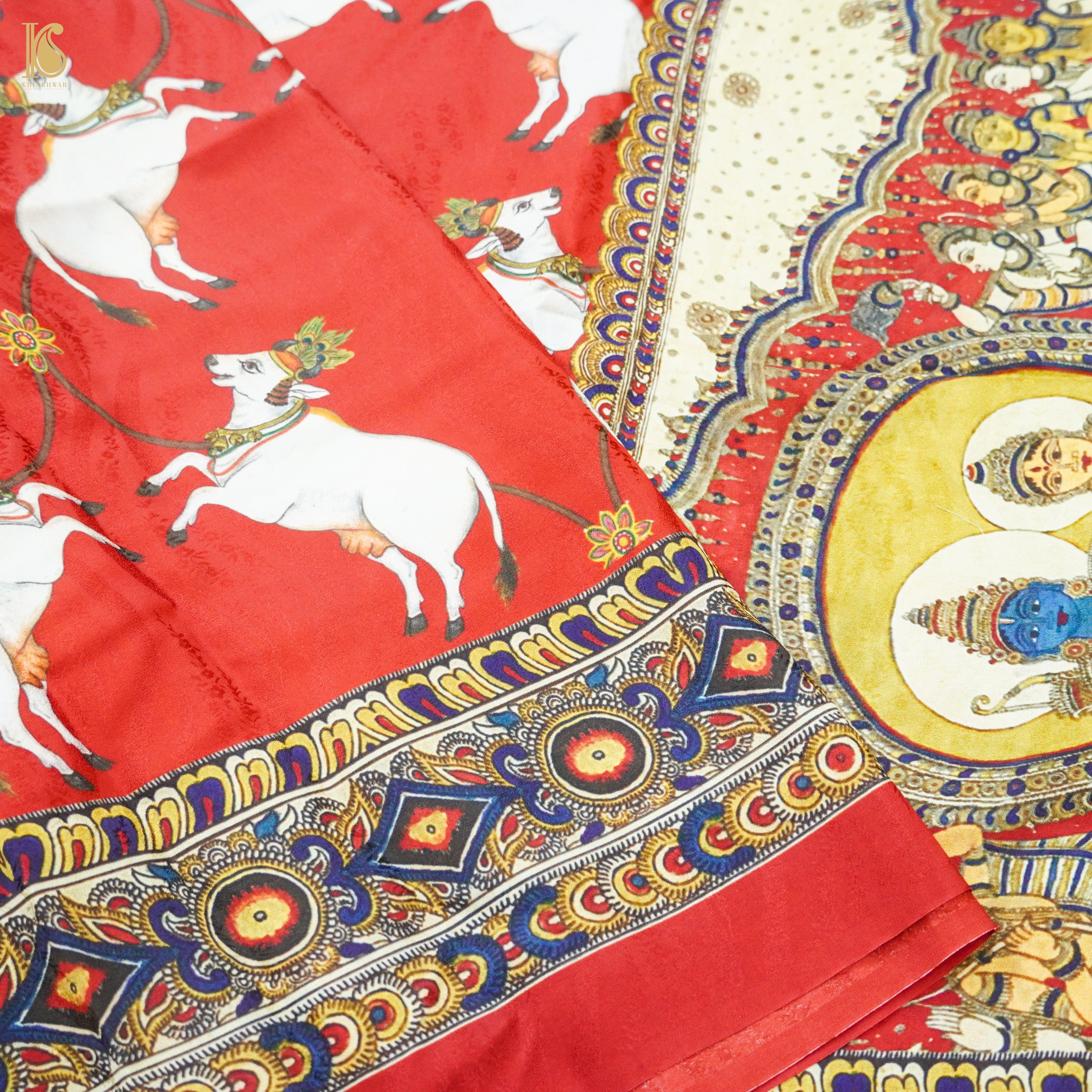Crepe Silk Pichwai Print Saree