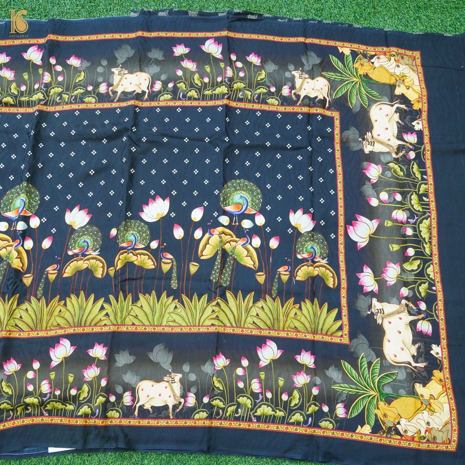 Crepe Silk Pichwai Print Saree