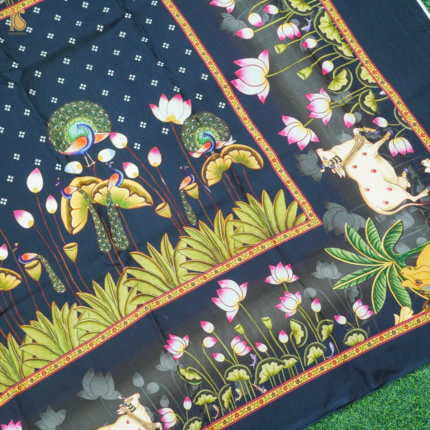 Crepe Silk Pichwai Print Saree