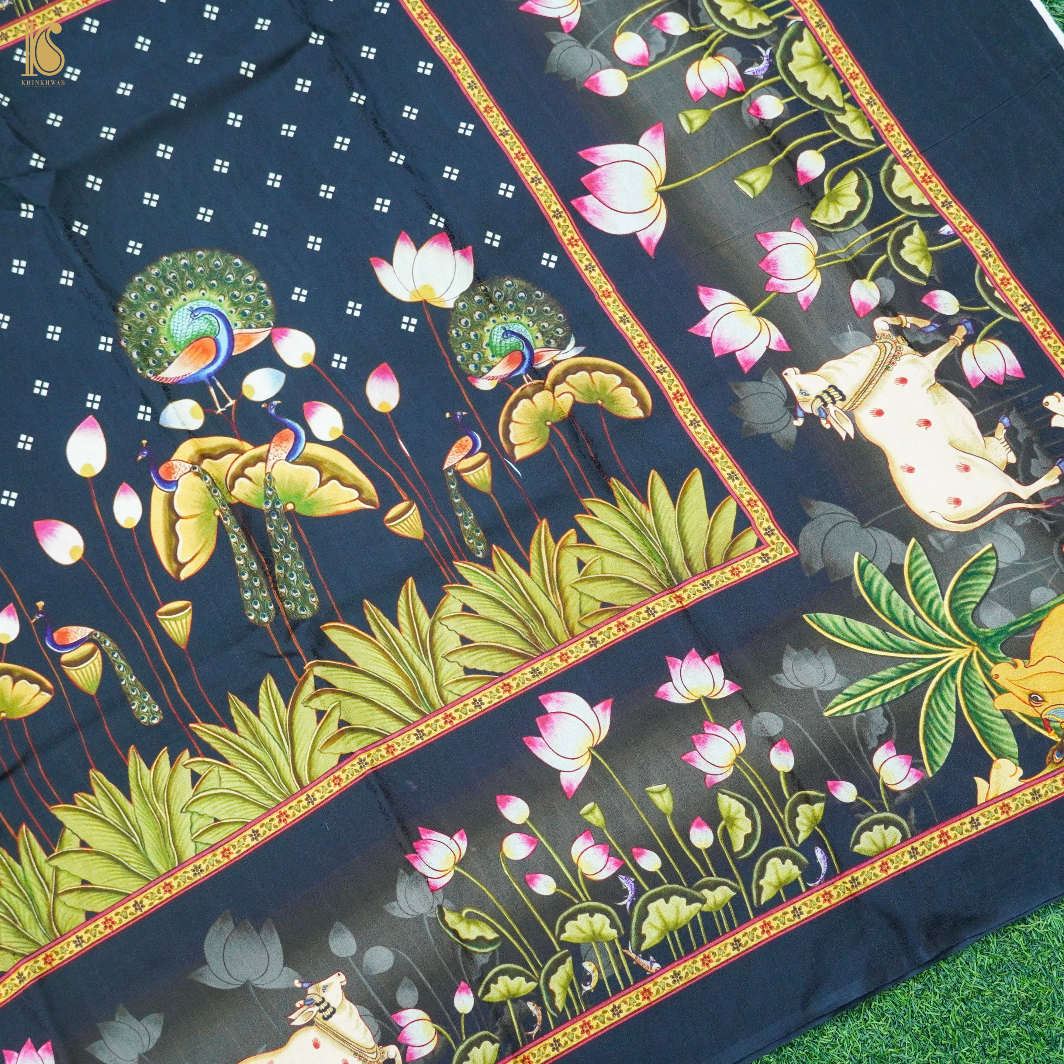 Crepe Silk Pichwai Print Saree