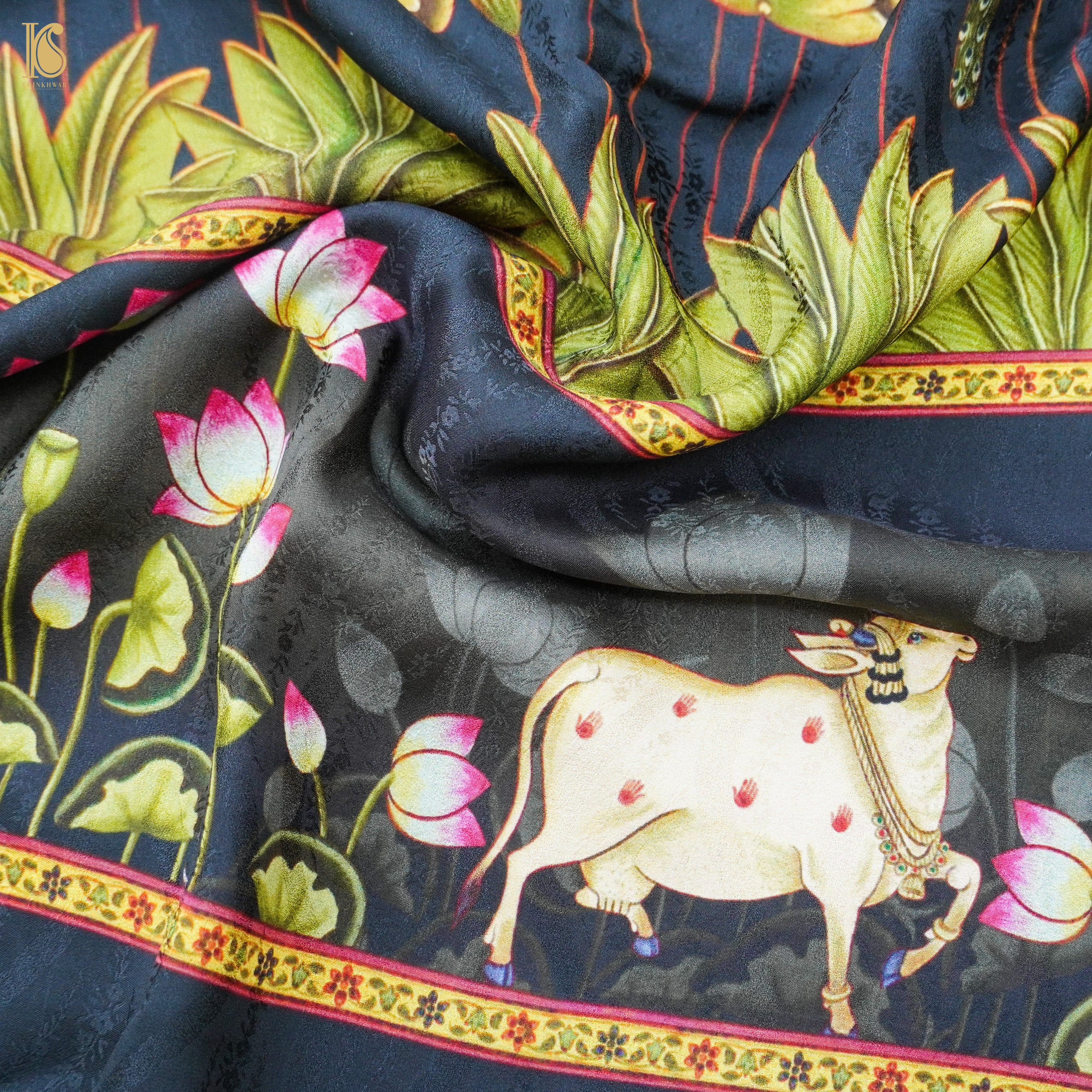 Crepe Silk Pichwai Print Saree