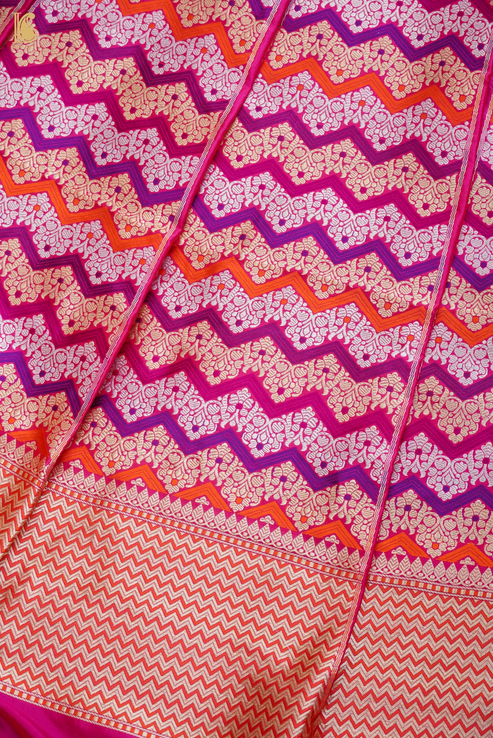 Handloom Banarasi Katan Silk Kalidar Rangtaal Lehenga