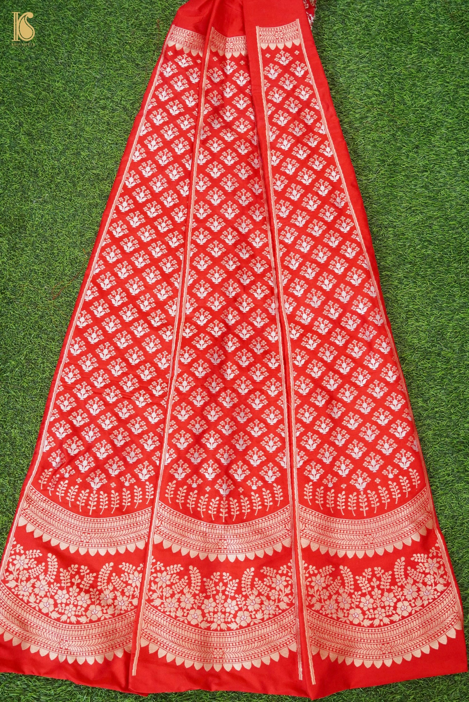 Handloom Banarasi Katan Silk Kalidar Ambrozia Lehenga