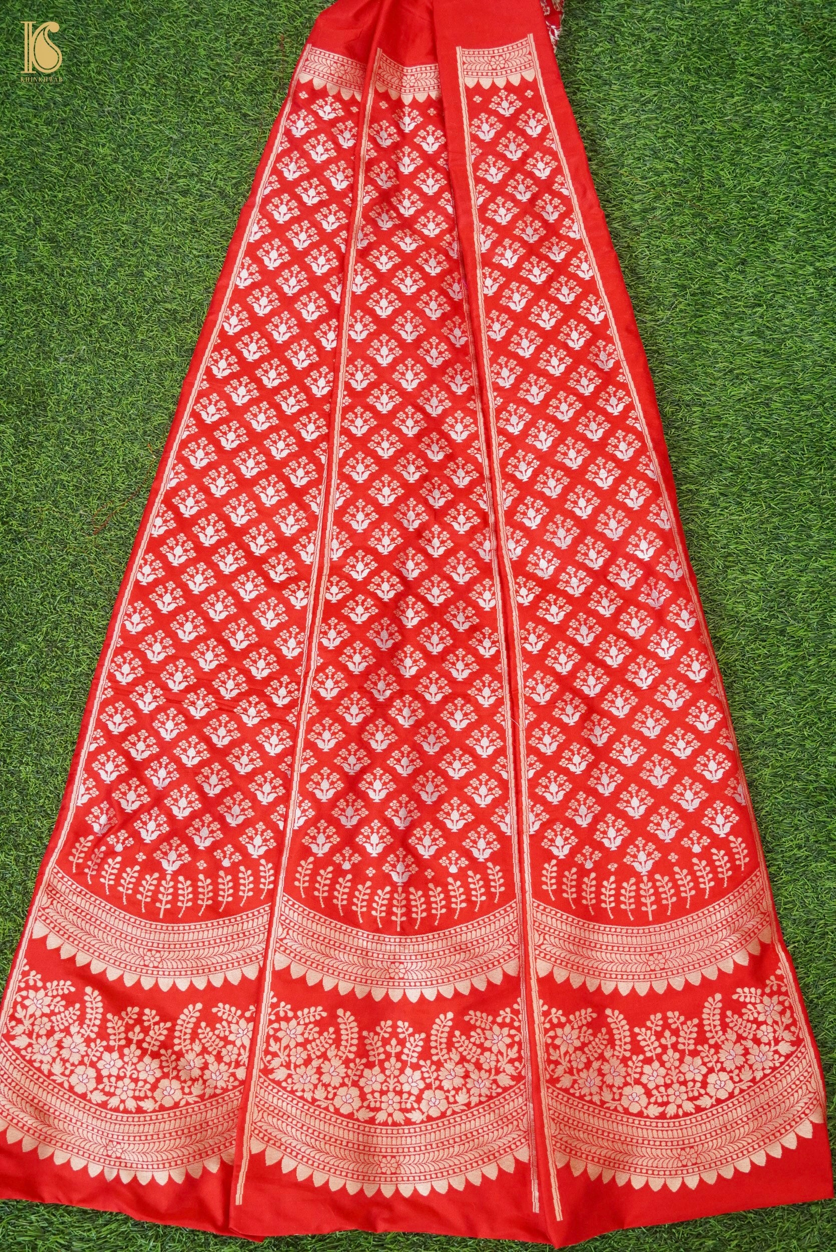Handloom Banarasi Katan Silk Kalidar Ambrozia Lehenga