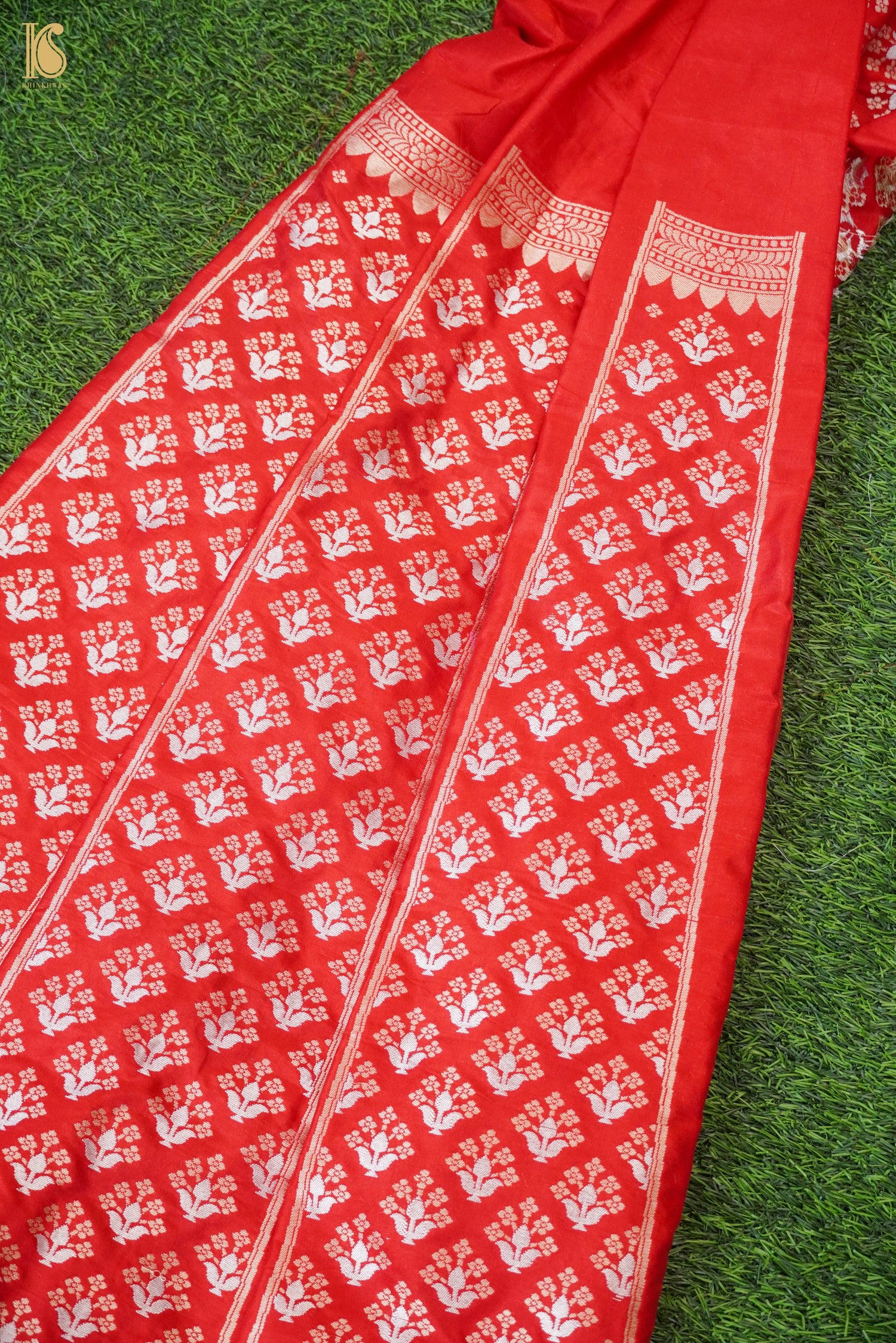 Handloom Banarasi Katan Silk Kalidar Ambrozia Lehenga