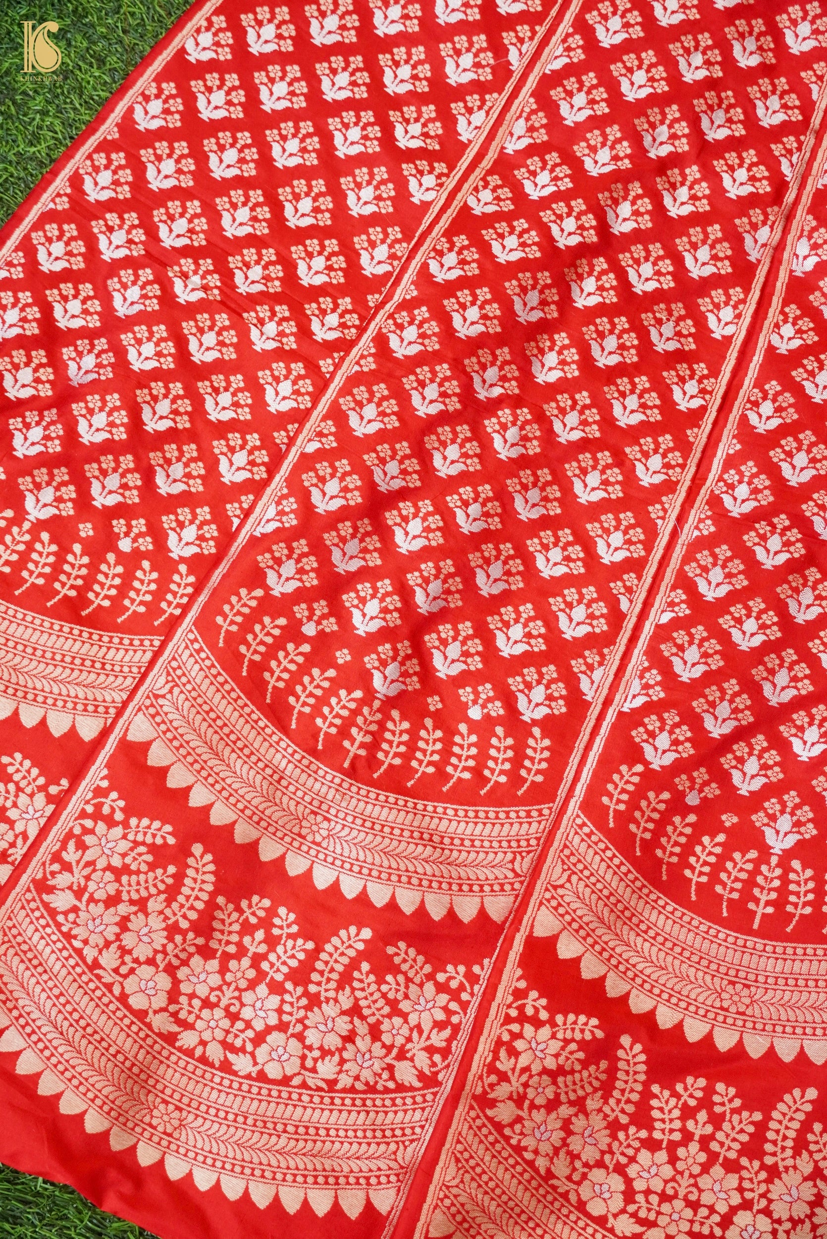 Handloom Banarasi Katan Silk Kalidar Ambrozia Lehenga