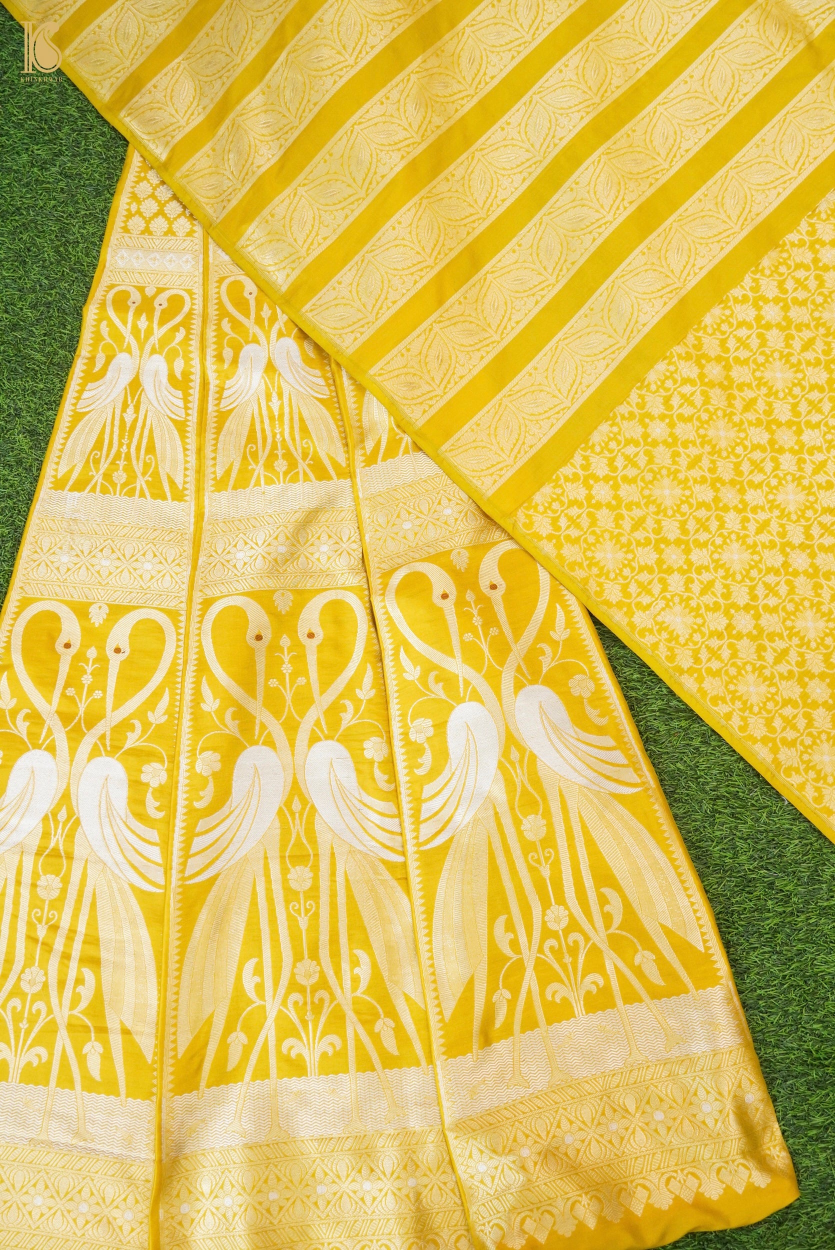 Handloom Banarasi Katan Silk Kalidar Swanwi Lehenga