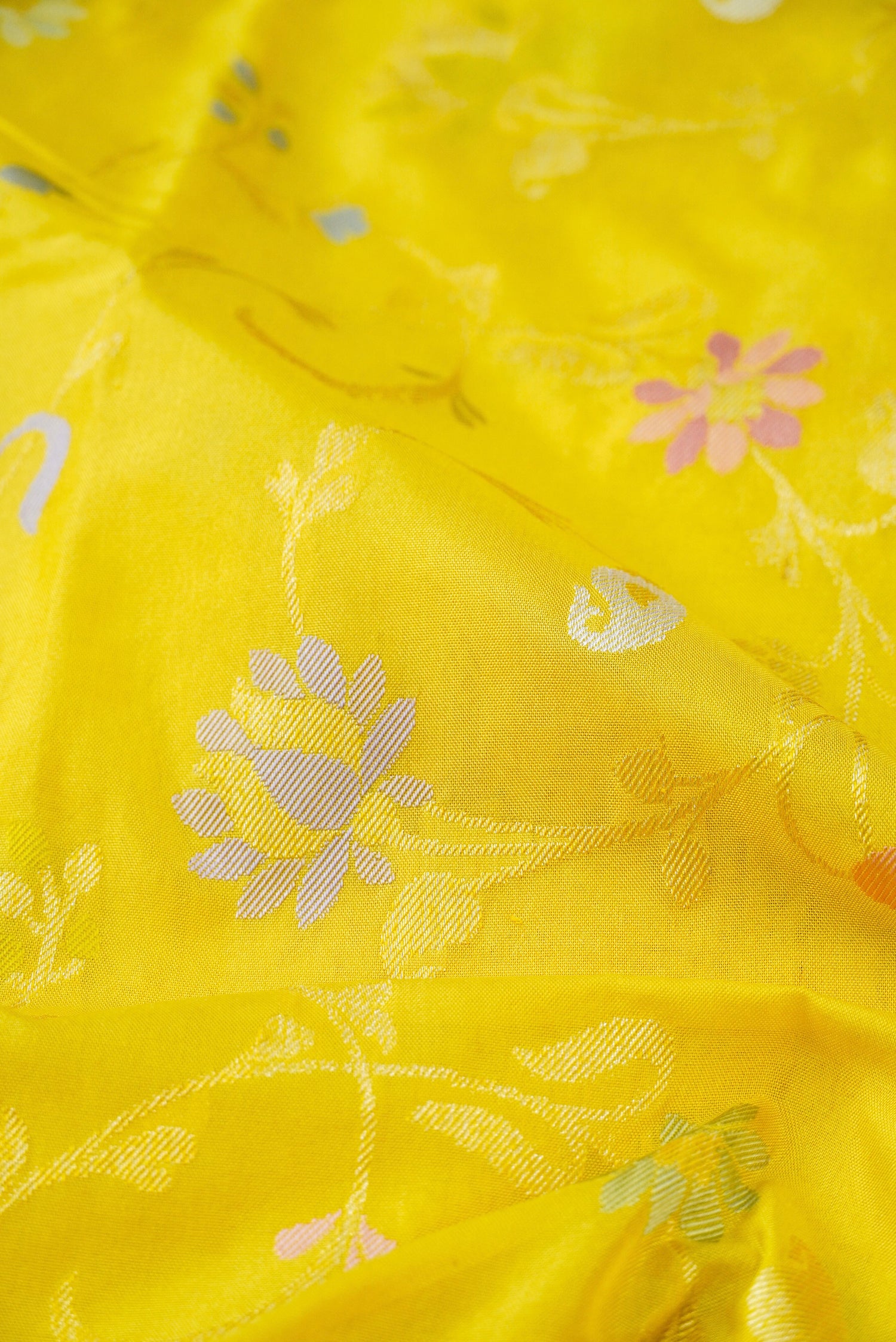 Handloom Banarasi Real Silver Zari Cotton Saree