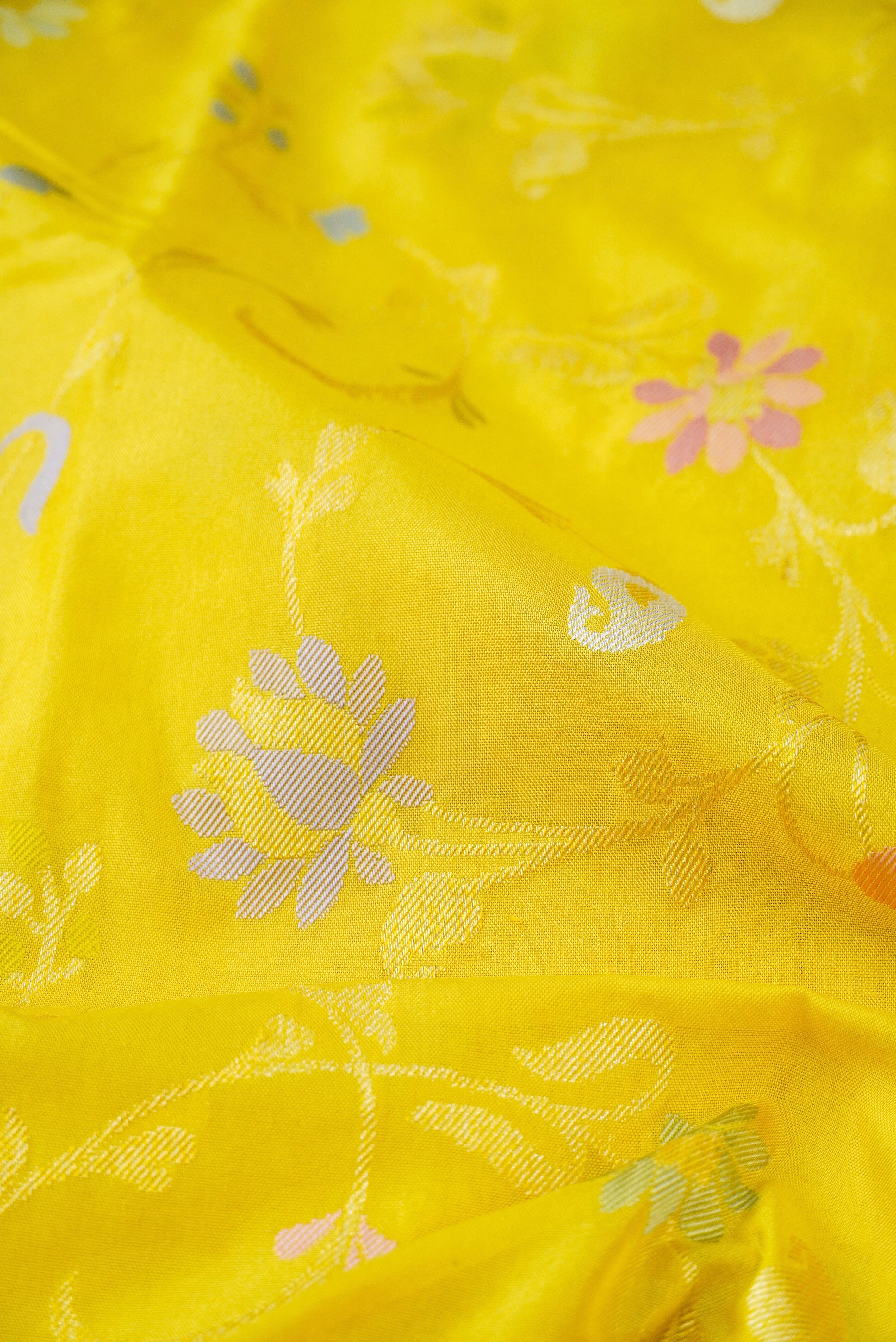 Handloom Banarasi Real Silver Zari Cotton Saree