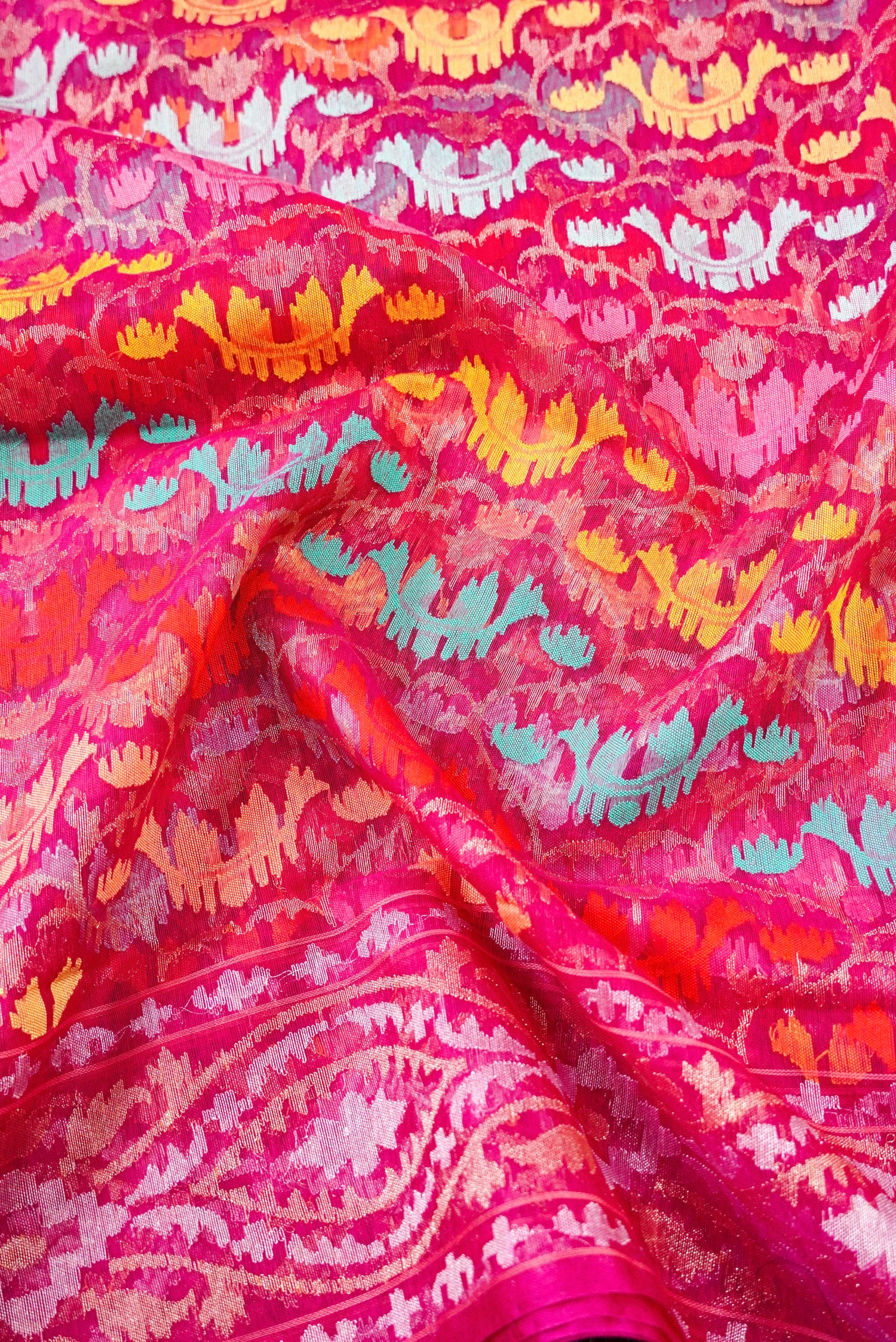 Handloom Banarasi Real Silver Zari Cotton Saree