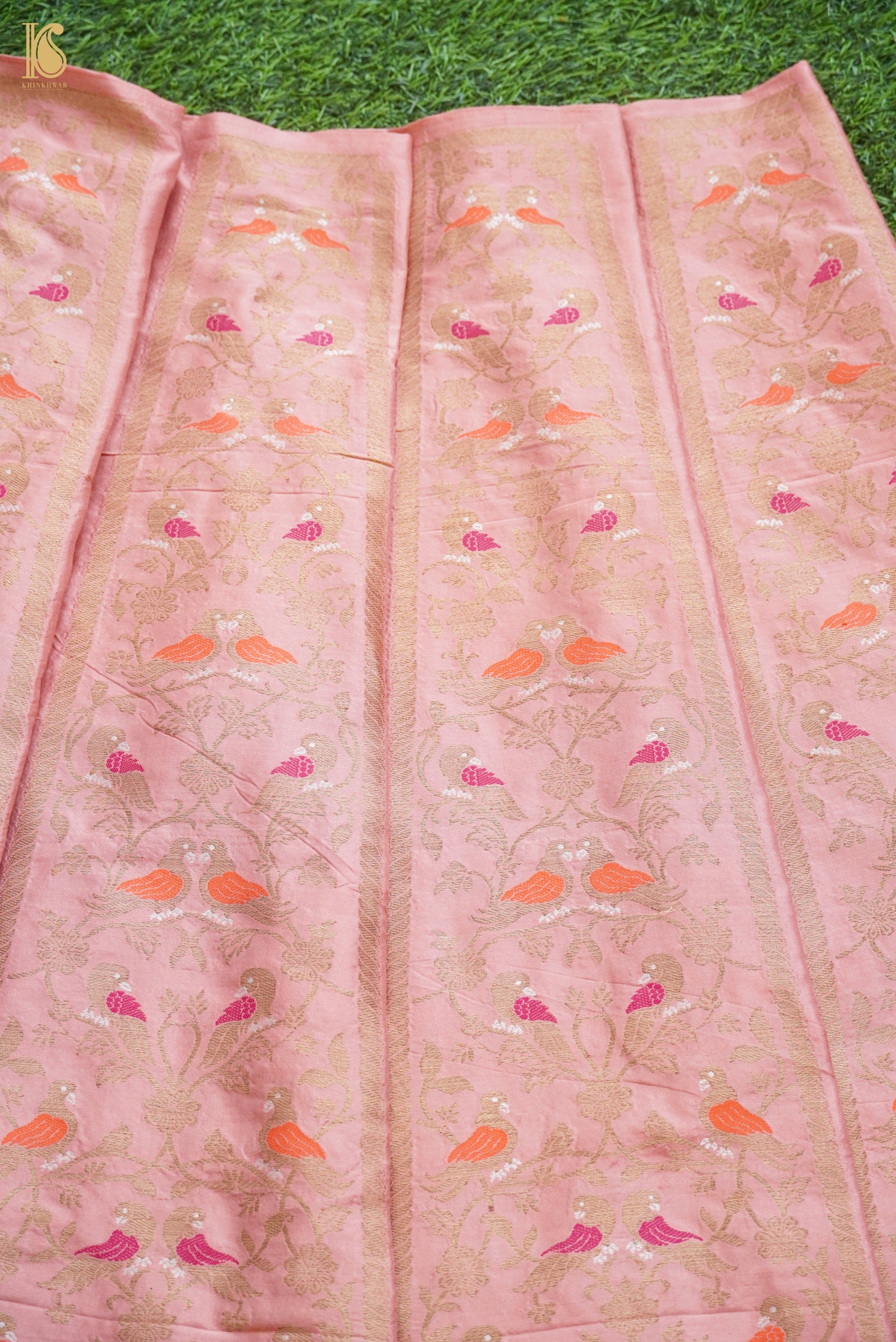 Handloom Banarasi Katan Silk Kalidar Kilikila Lehenga