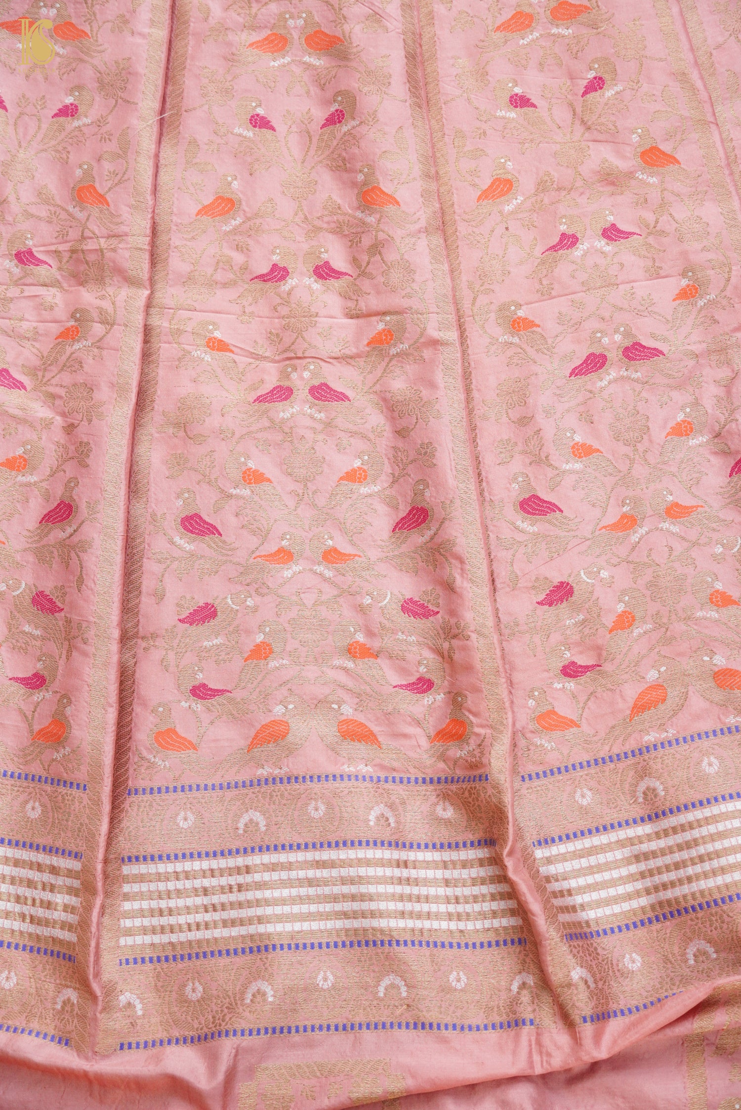 Handloom Banarasi Katan Silk Kalidar Kilikila Lehenga