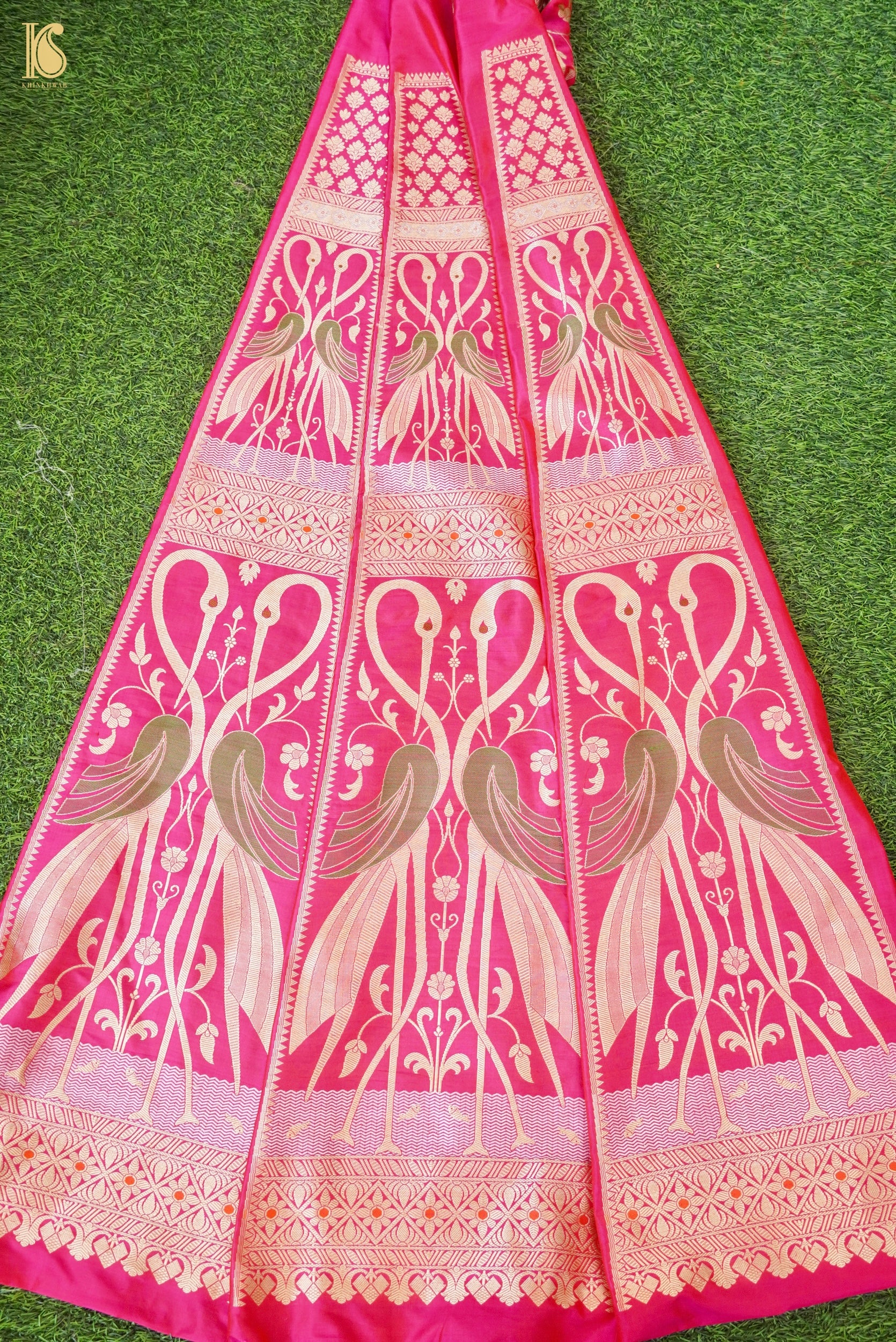 Handloom Banarasi Katan Silk Kalidar Swanwi Lehenga