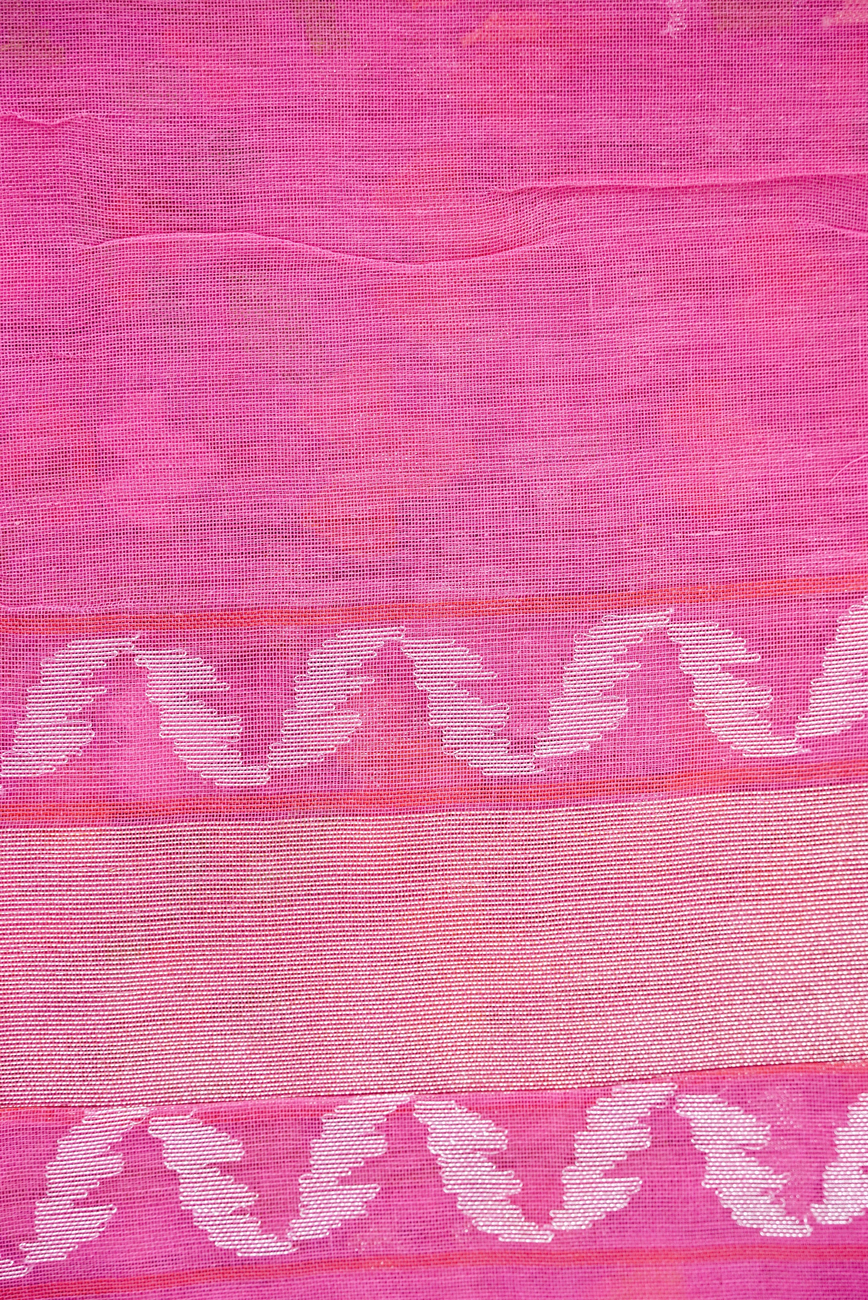 Handloom Banarasi Real Silver Zari Cotton Saree
