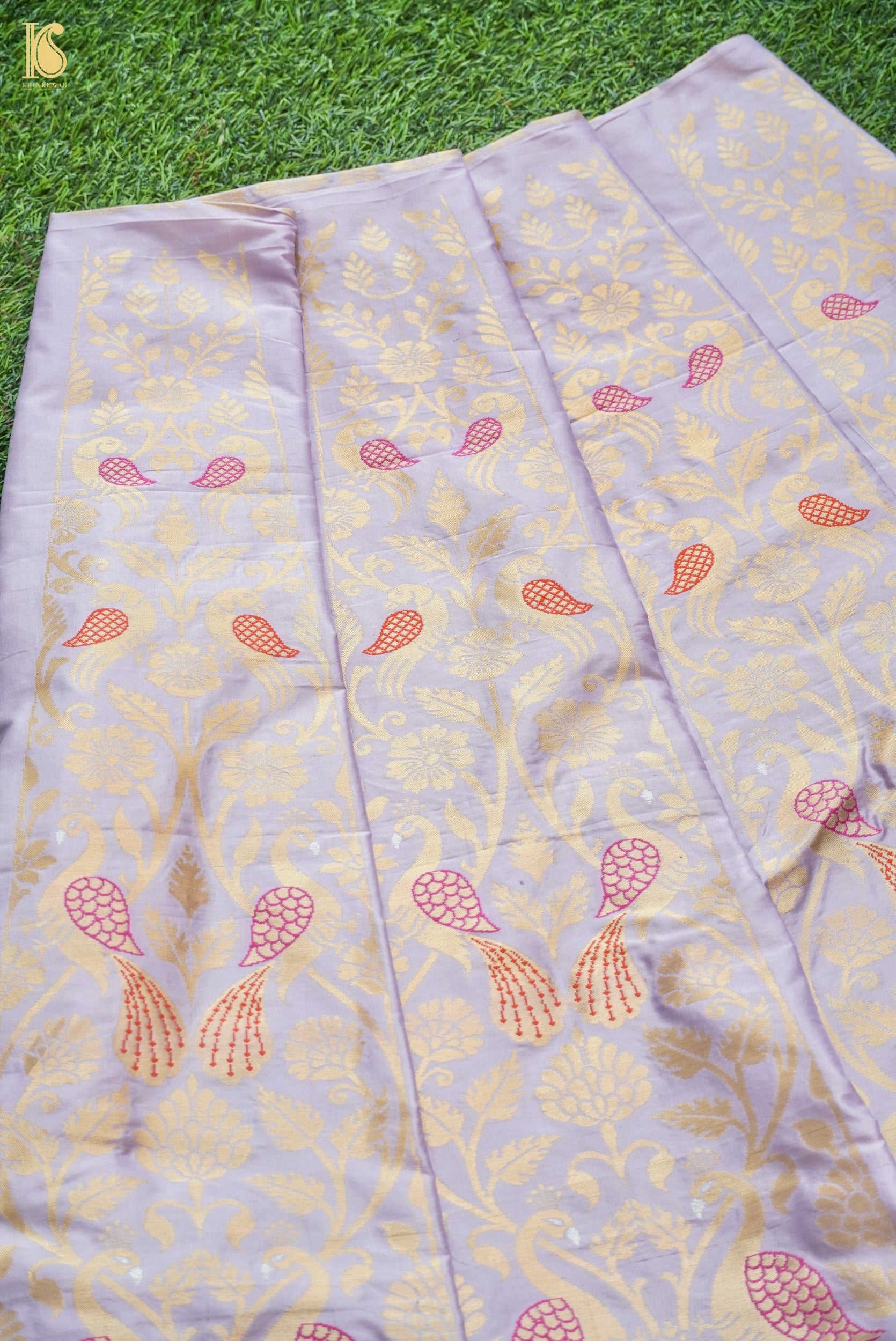 Handloom Banarasi Katan Silk Kalidar Peacock Lehenga
