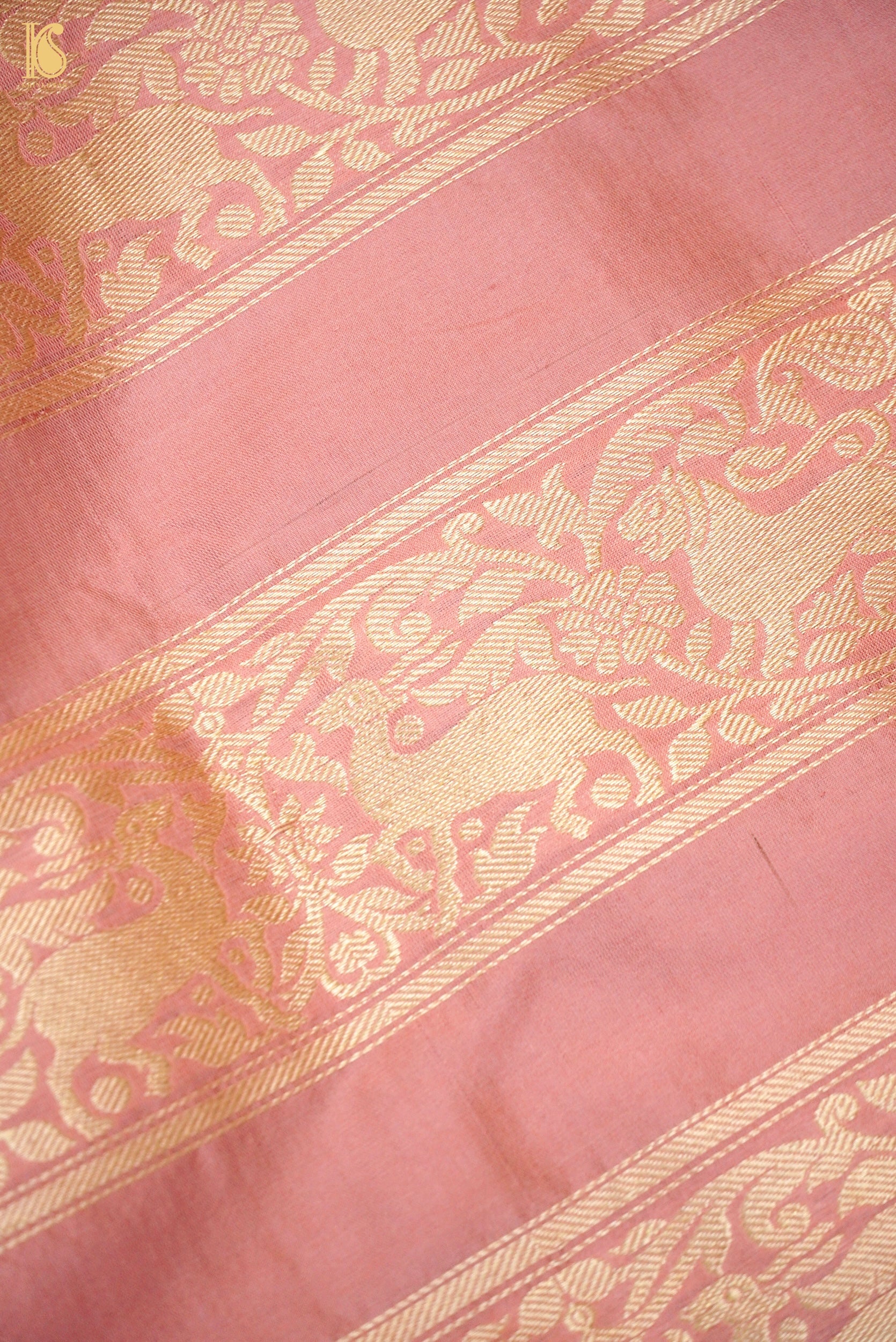 Handloom Banarasi Katan Silk Kalidar Elephant Lehenga
