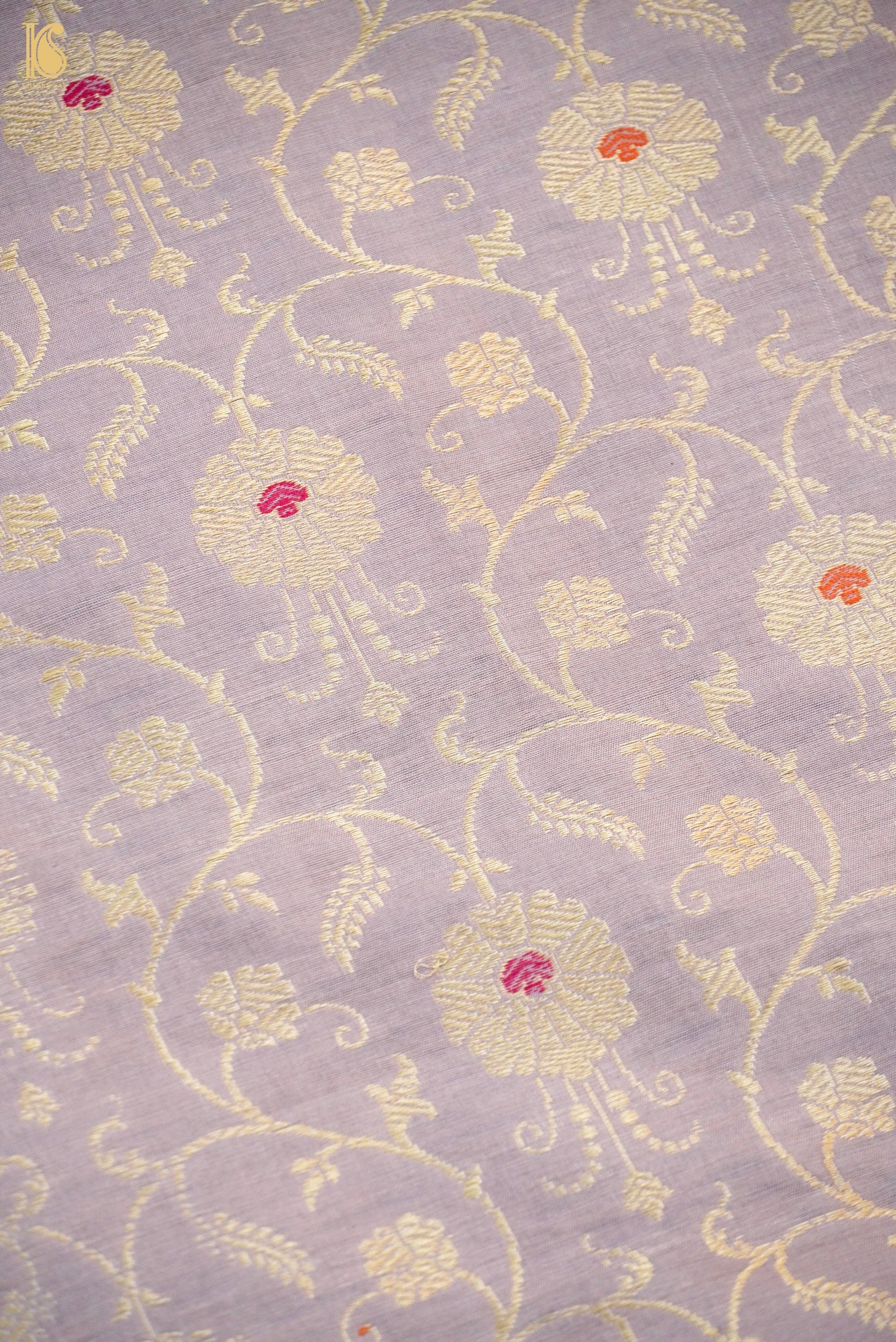 Handloom Banarasi Katan Silk Kalidar Phoolwari Lehenga