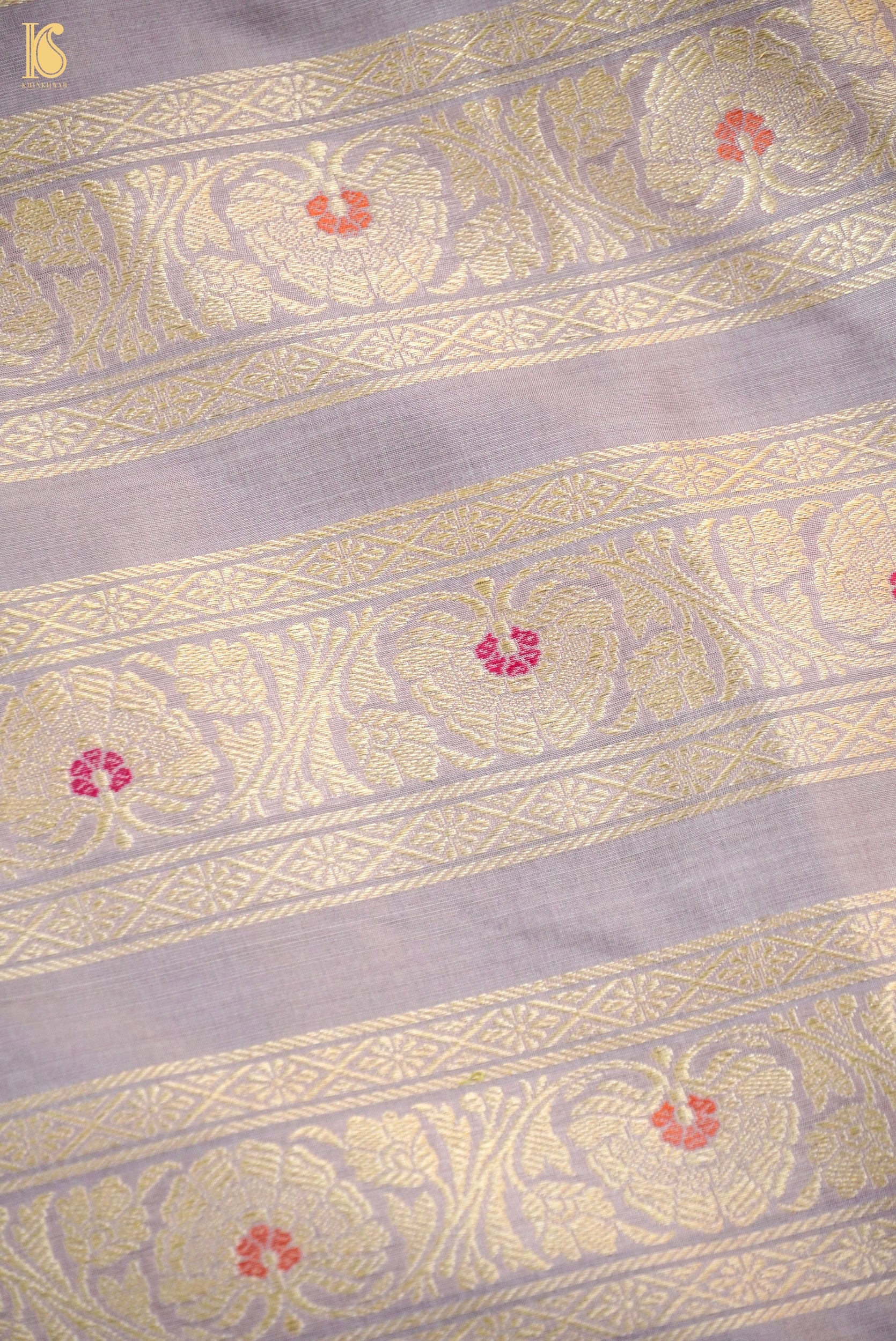Handloom Banarasi Katan Silk Kalidar Phoolwari Lehenga