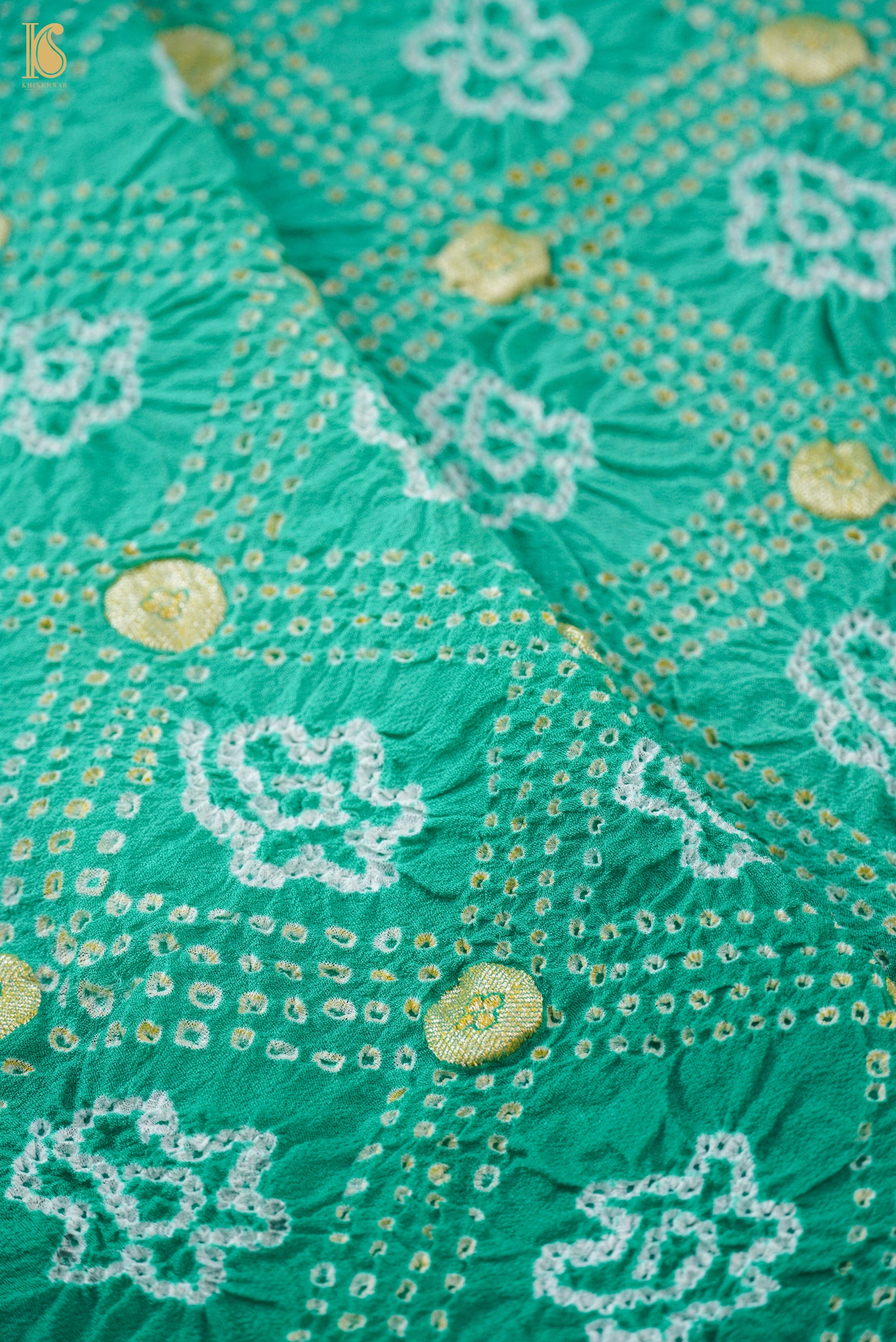 Banarasi Bandhani Ashrafi Boota Georgette Saree