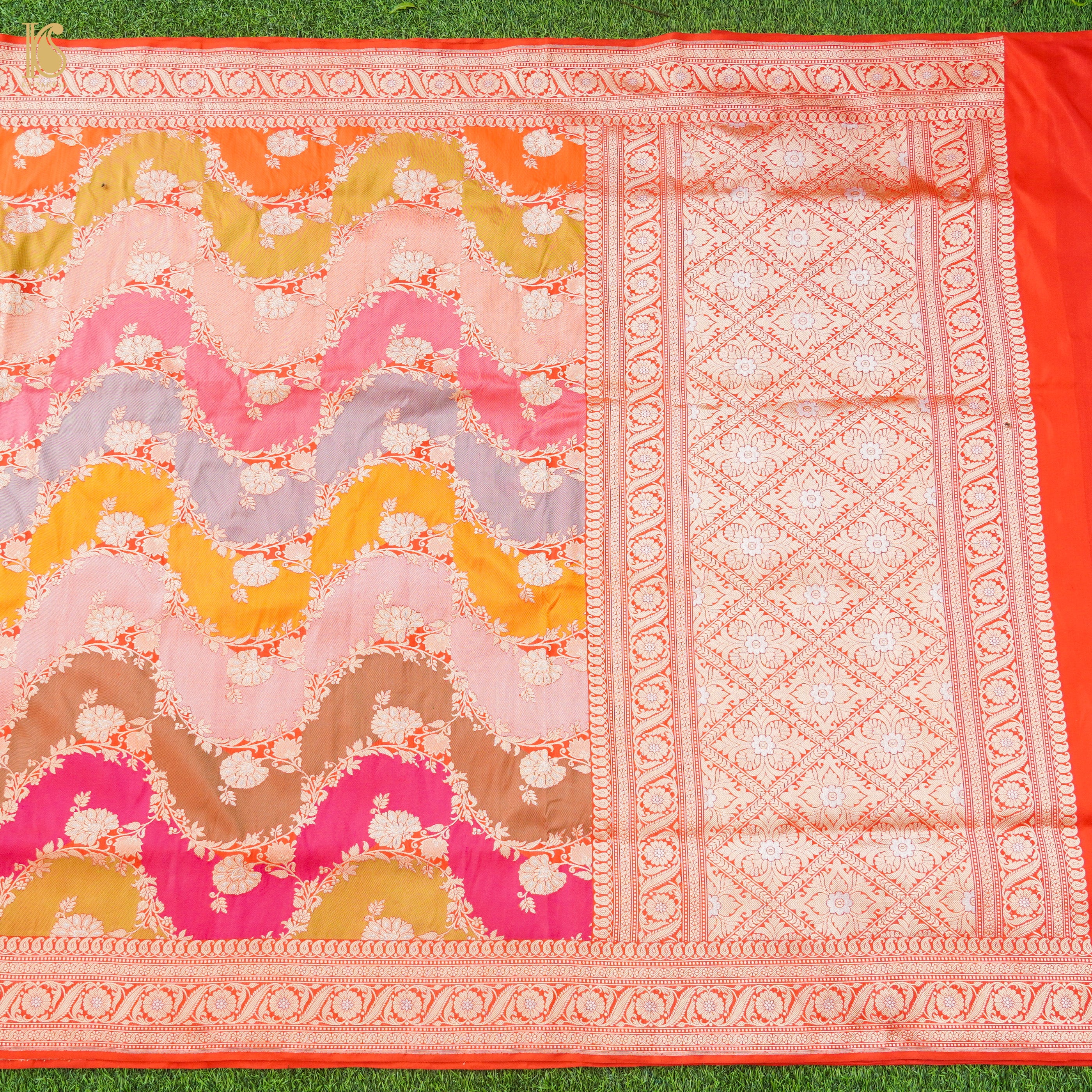 Handloom Banarasi Rangkat Silk Saree
