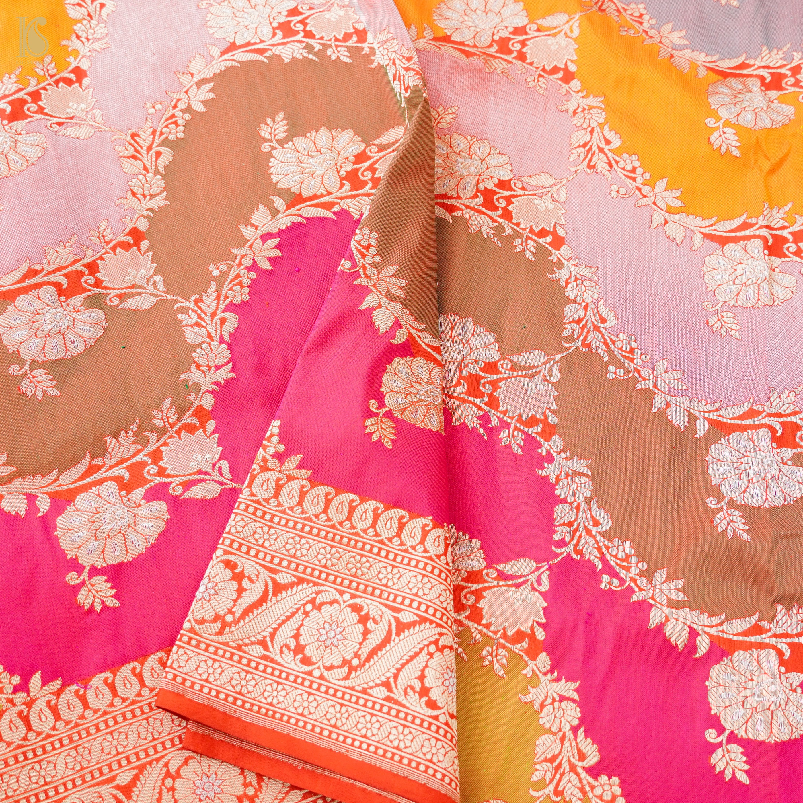 Handloom Banarasi Rangkat Silk Saree