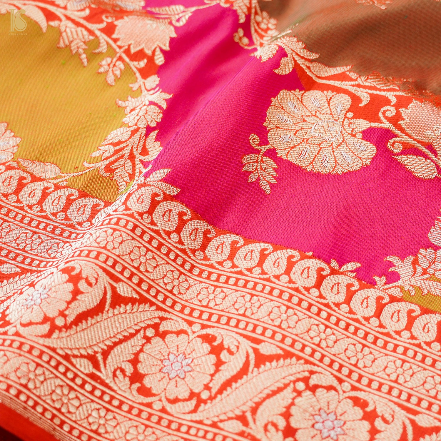 Handloom Banarasi Rangkat Silk Saree