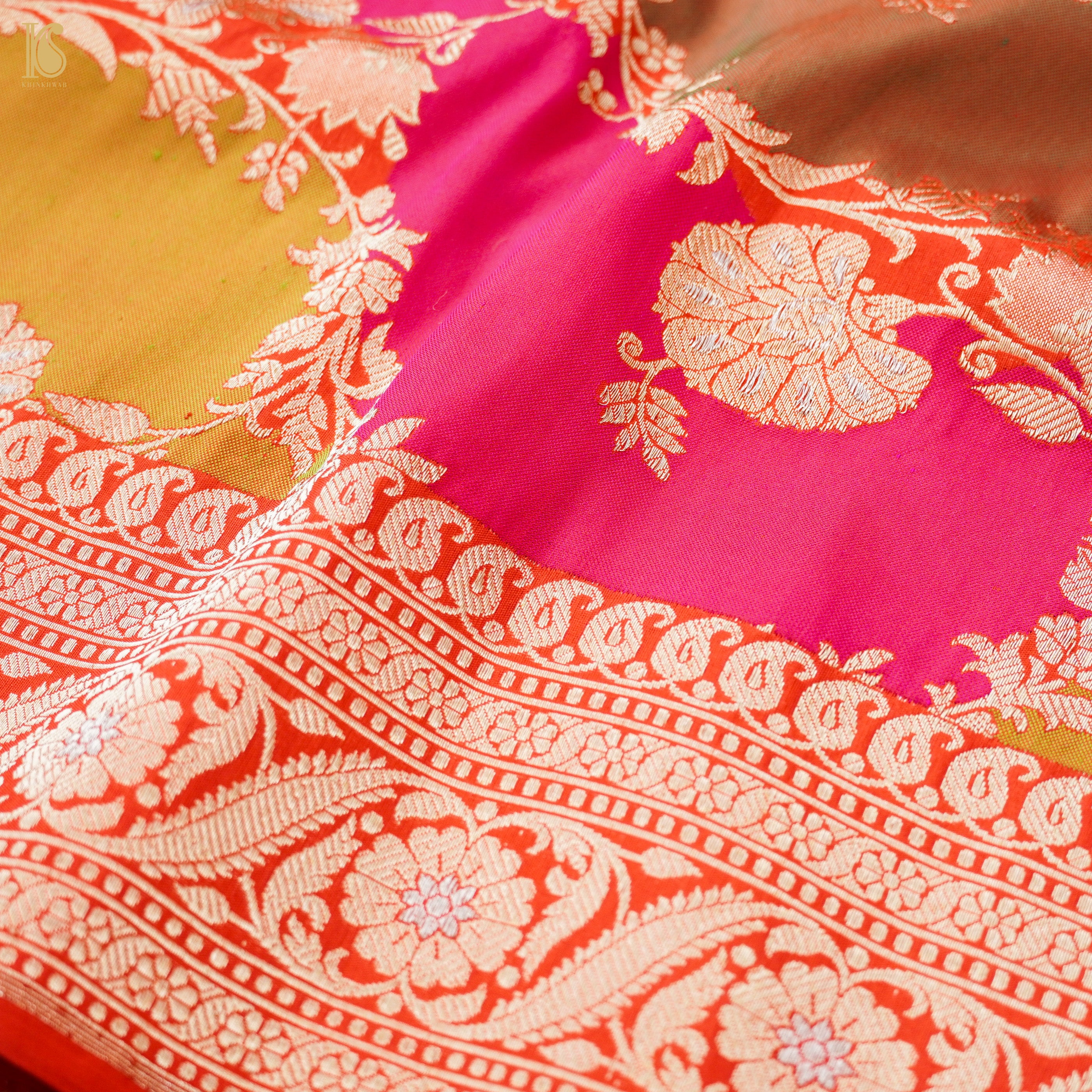 Handloom Banarasi Rangkat Silk Saree