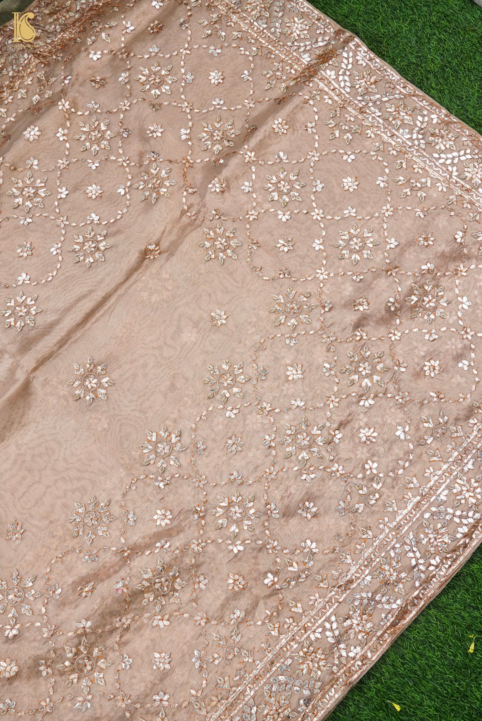 Handwoven Tissue Silk Embroidery Saree
