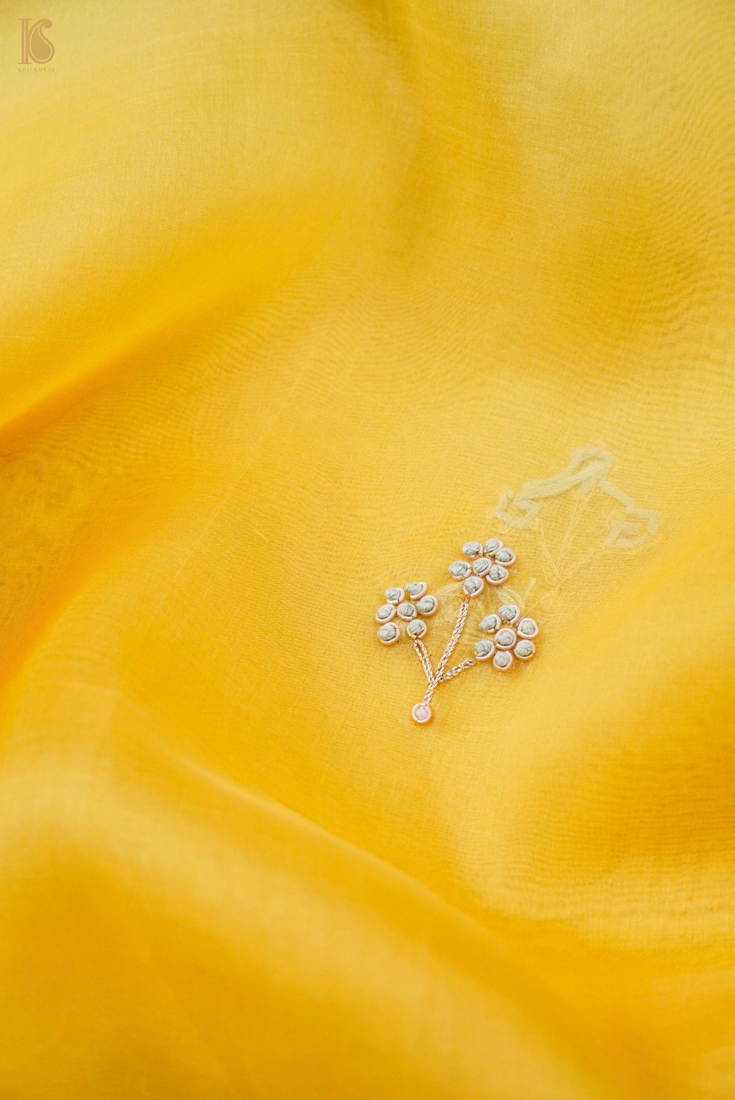 Handwoven Organza Silk Embroidery Saree