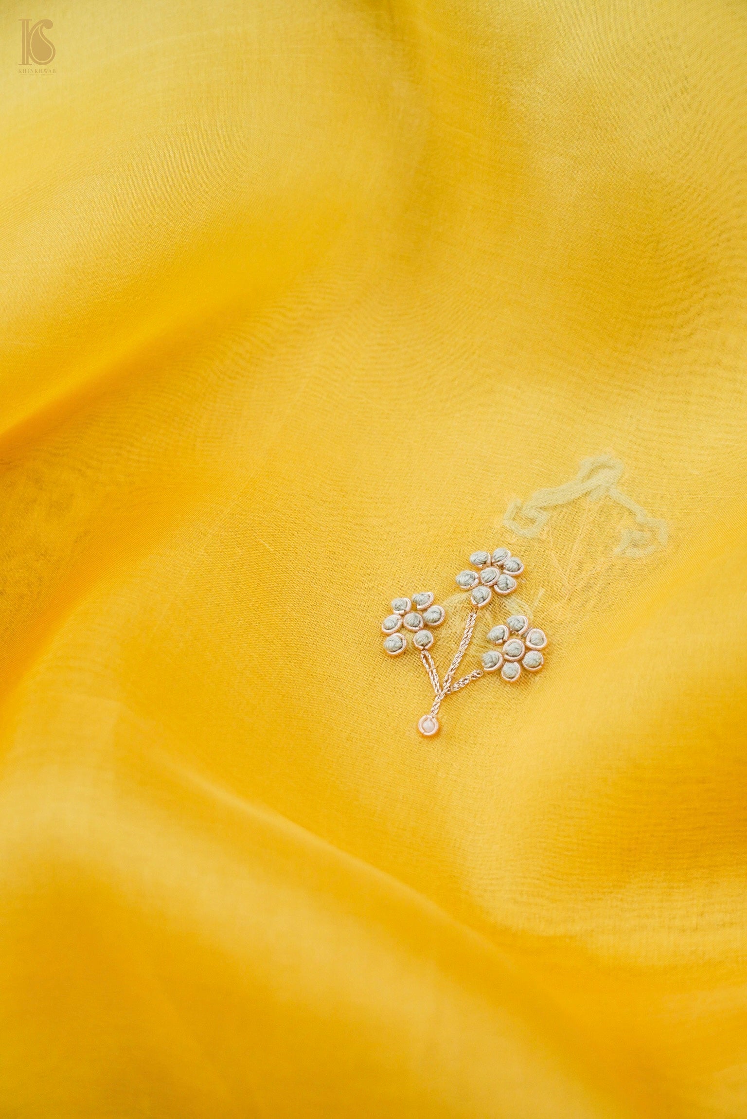 Handwoven Organza Silk Embroidery Saree