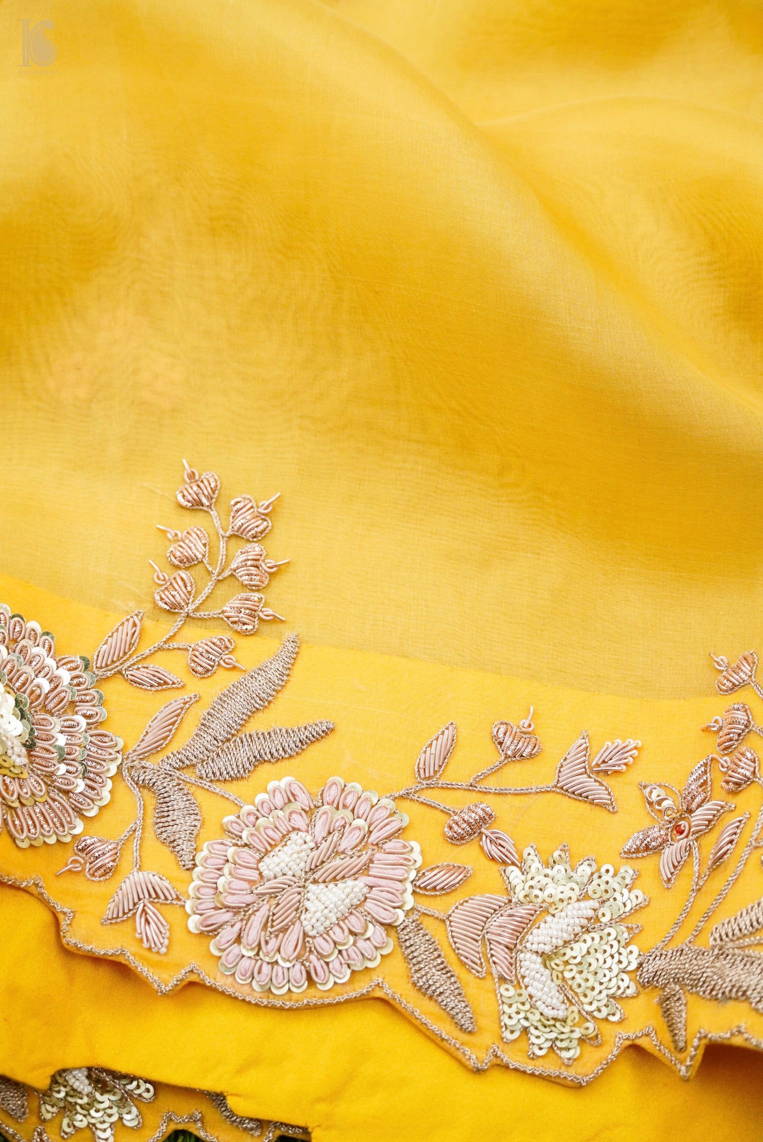 Handwoven Organza Silk Embroidery Saree